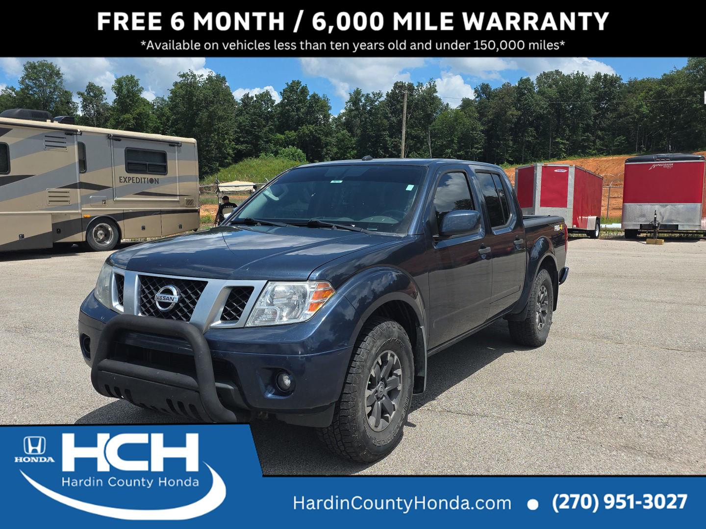 Arctic Blue Metallic 2019 Nissan Frontier Pickup Truck Four-Wheel Drive Automatic