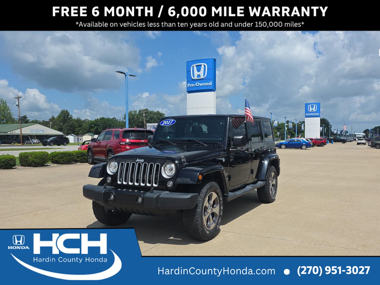 Black Clearcoat 2017 Jeep Wrangler SUV / Crossover Four-Wheel Drive 5-Speed Automatic