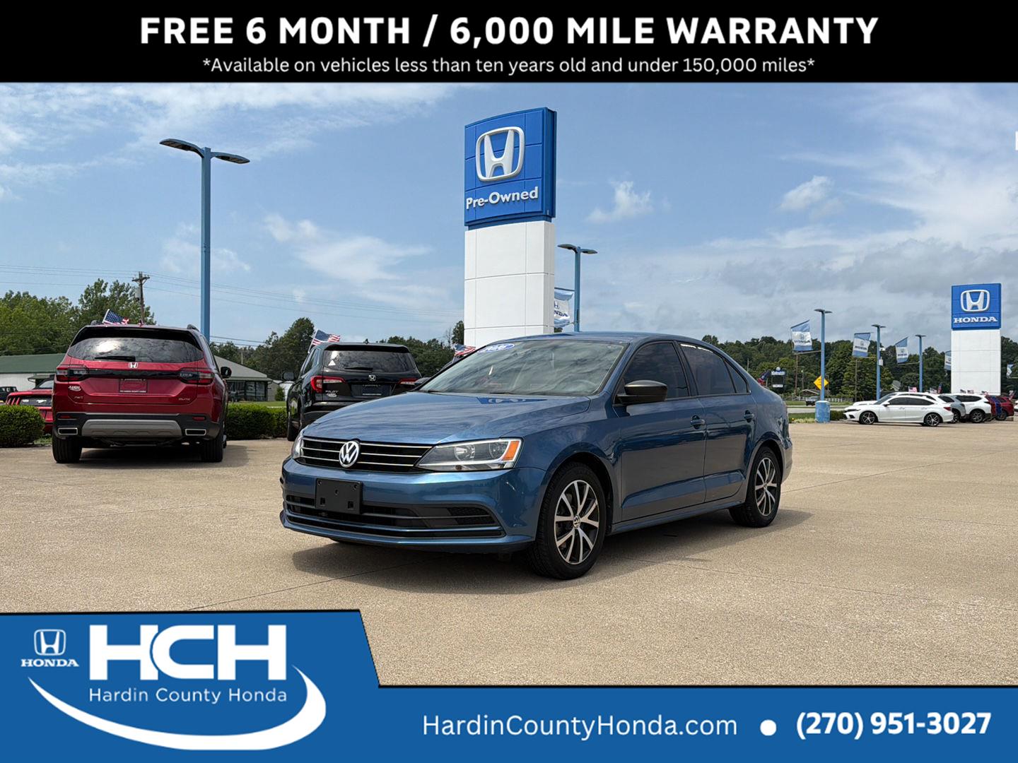 Silk Blue Metallic 2016 Volkswagen Jetta Sedan Front-Wheel Drive Automatic