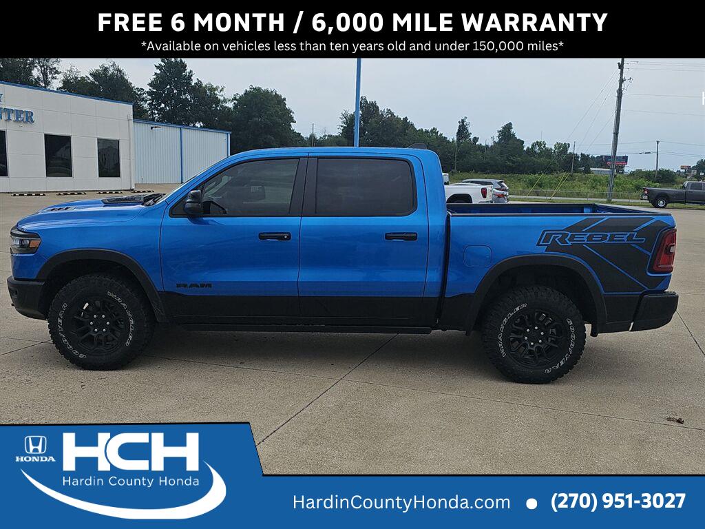 Hydro Blue Pearlcoat 2025 RAM 1500 Pickup Truck Four-Wheel Drive 8-Speed Automatic
