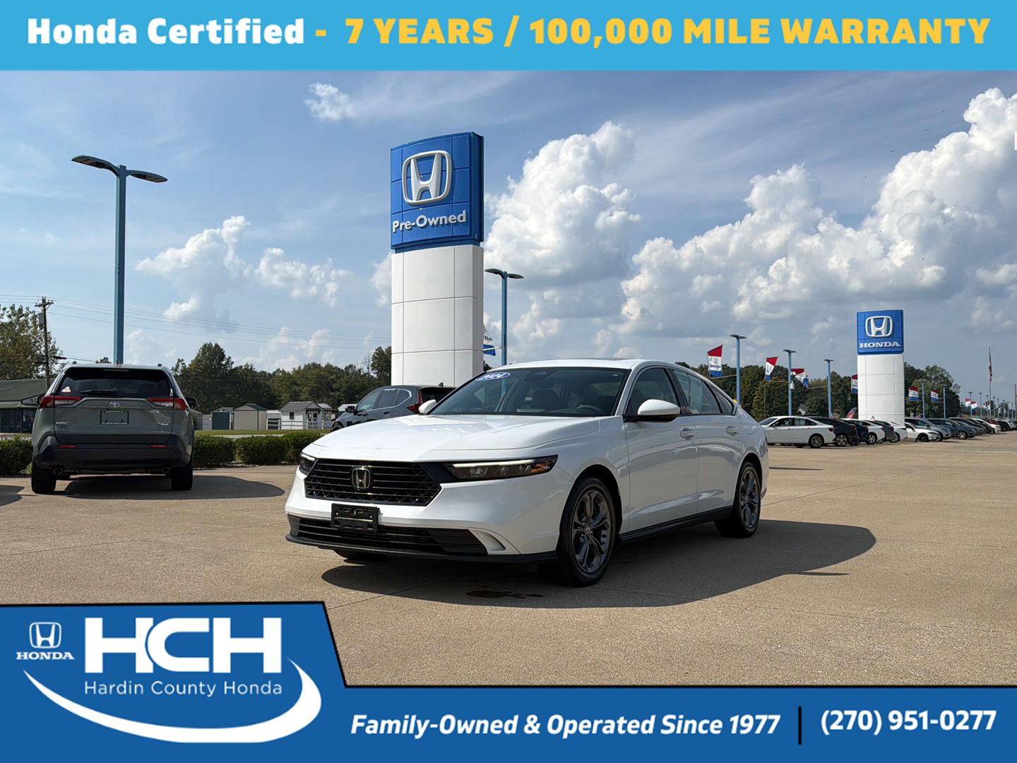 Platinum White Pearl 2024 Honda Accord Sedan Front-Wheel Drive Continuously Variable Transmission
