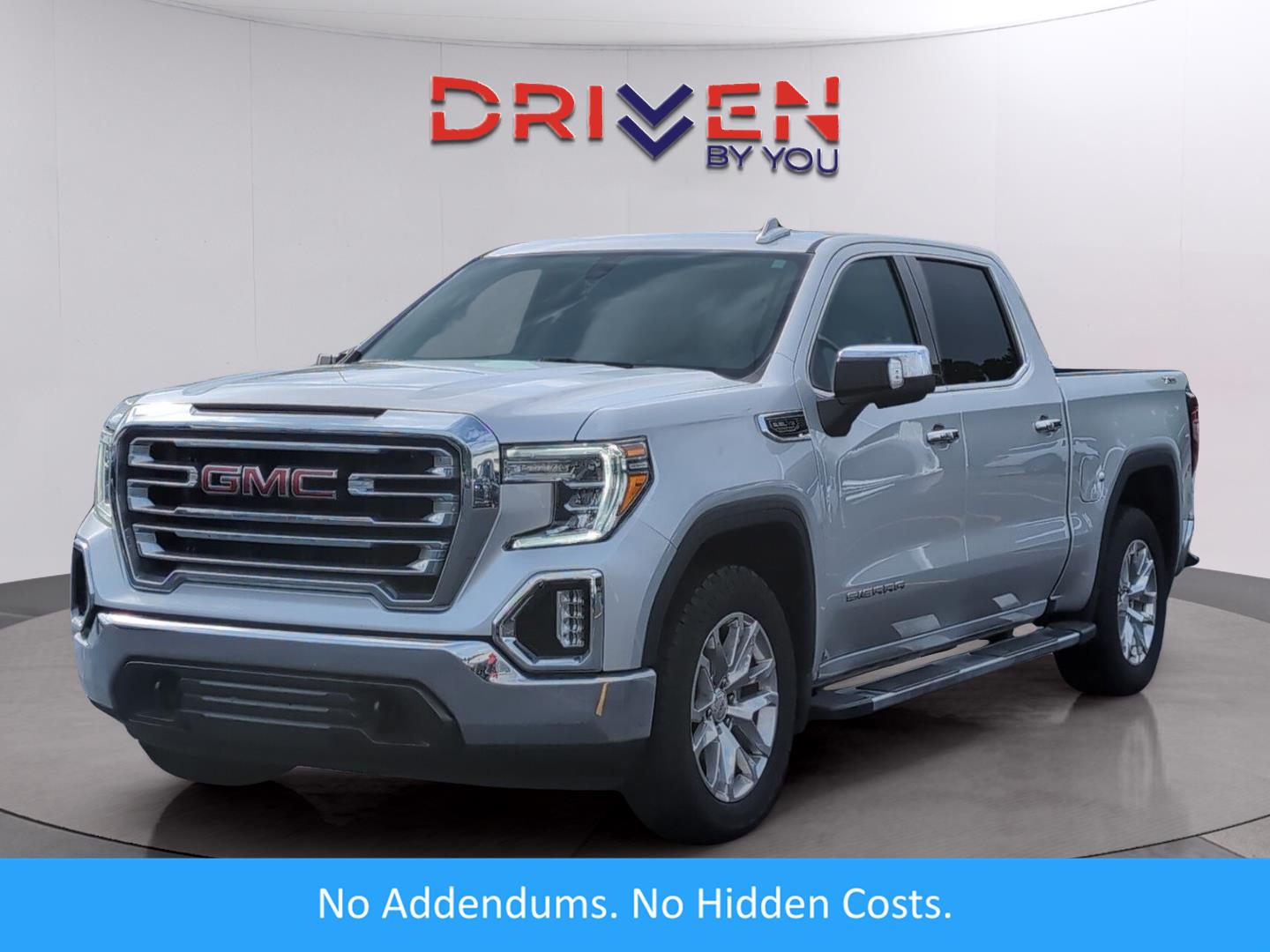 Quicksilver Metallic 2021 GMC Sierra 1500 SLT Crew Cab 4WD Pickup Truck Four-Wheel Drive 8-Speed Automatic