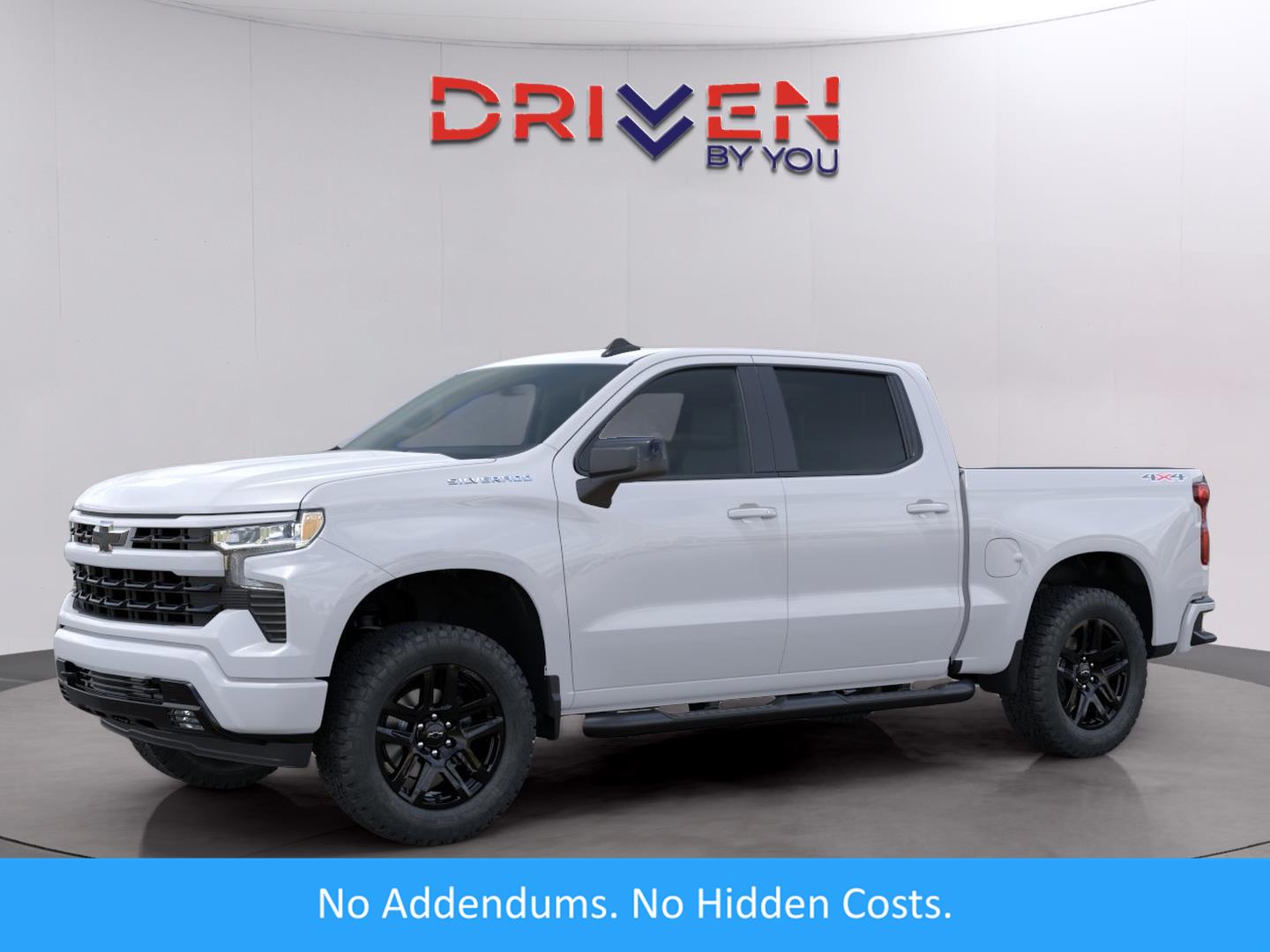 Summit White 2026 Chevrolet Silverado 1500 RST Crew Cab 4WD Pickup Truck Four-Wheel Drive 8-Speed Automatic