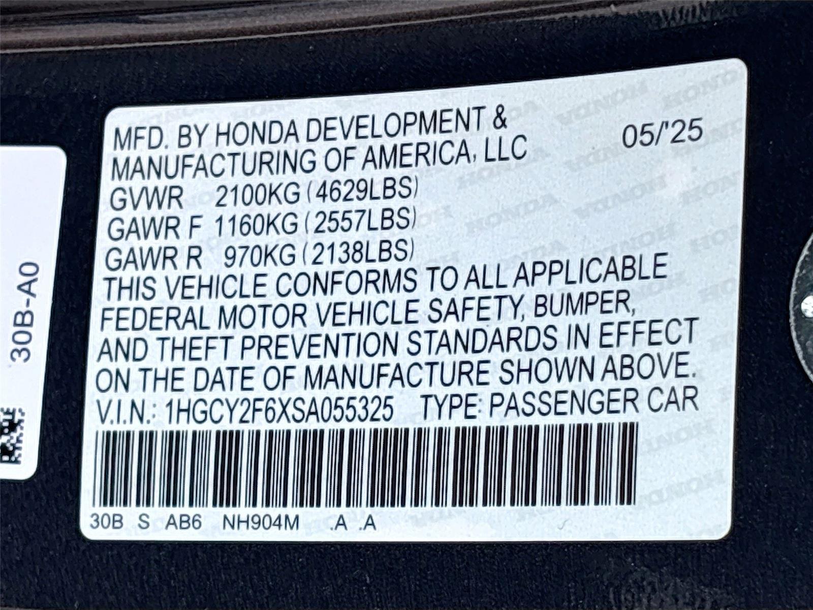 2025 Honda Accord Hybrid EX-L