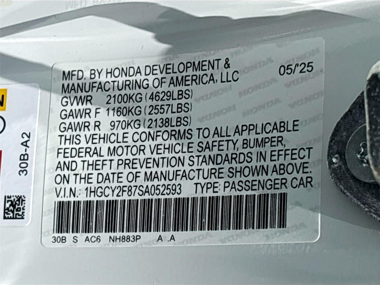 2025 Honda Accord Hybrid Touring