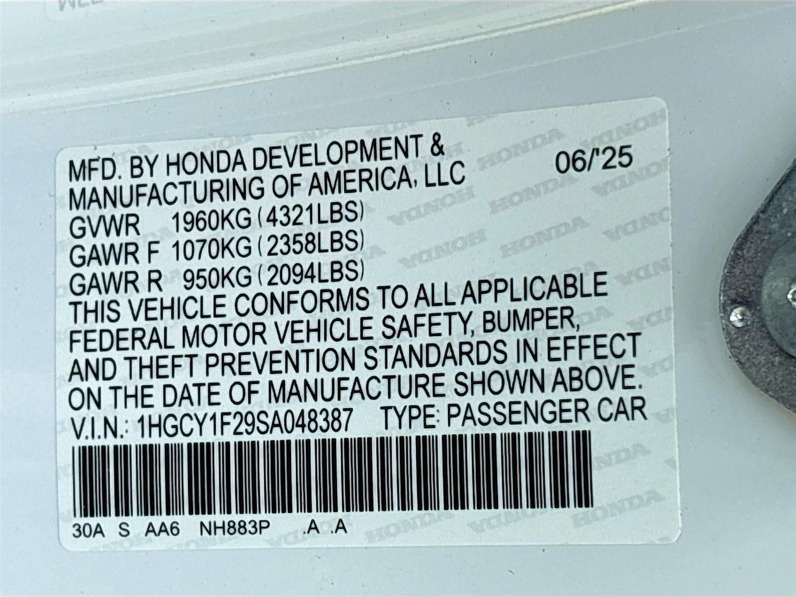 2025 Honda Accord Sedan LX