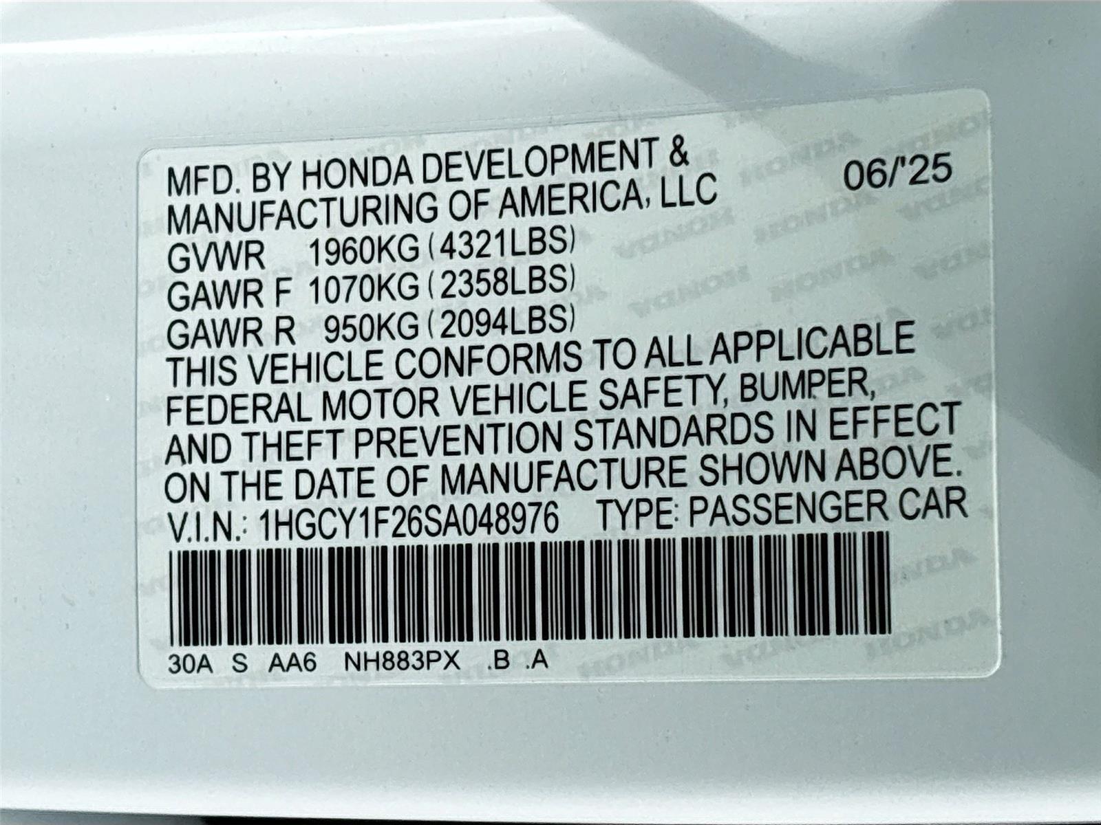 2025 Honda Accord Sedan LX
