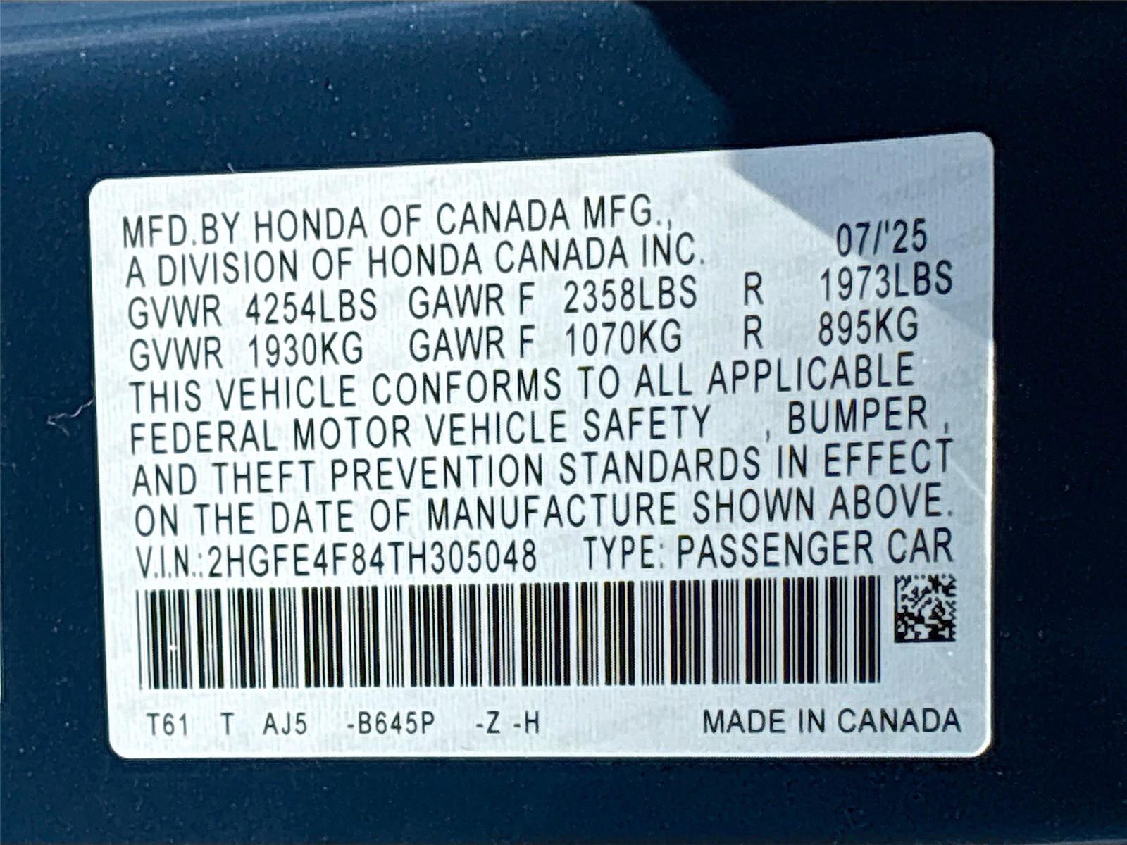 2026 Honda Civic Sedan Hybrid Sport Touring