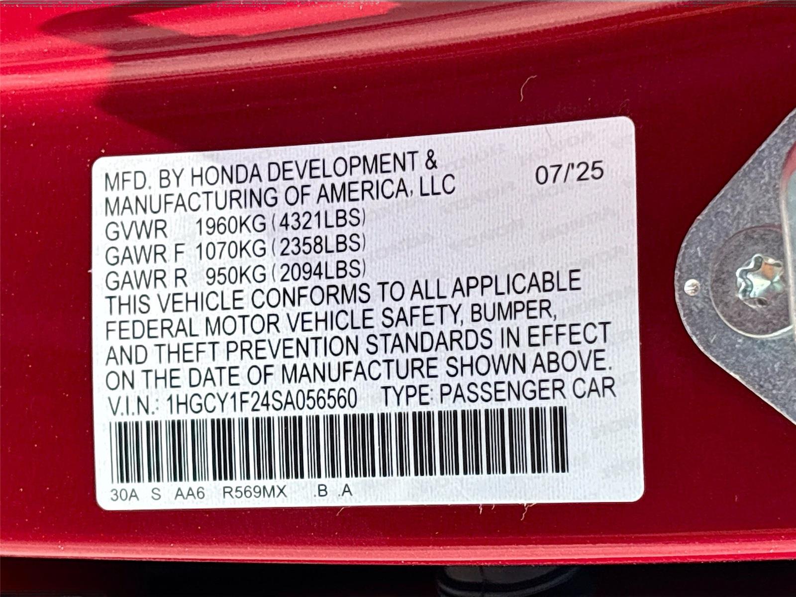 2025 Honda Accord Sedan LX