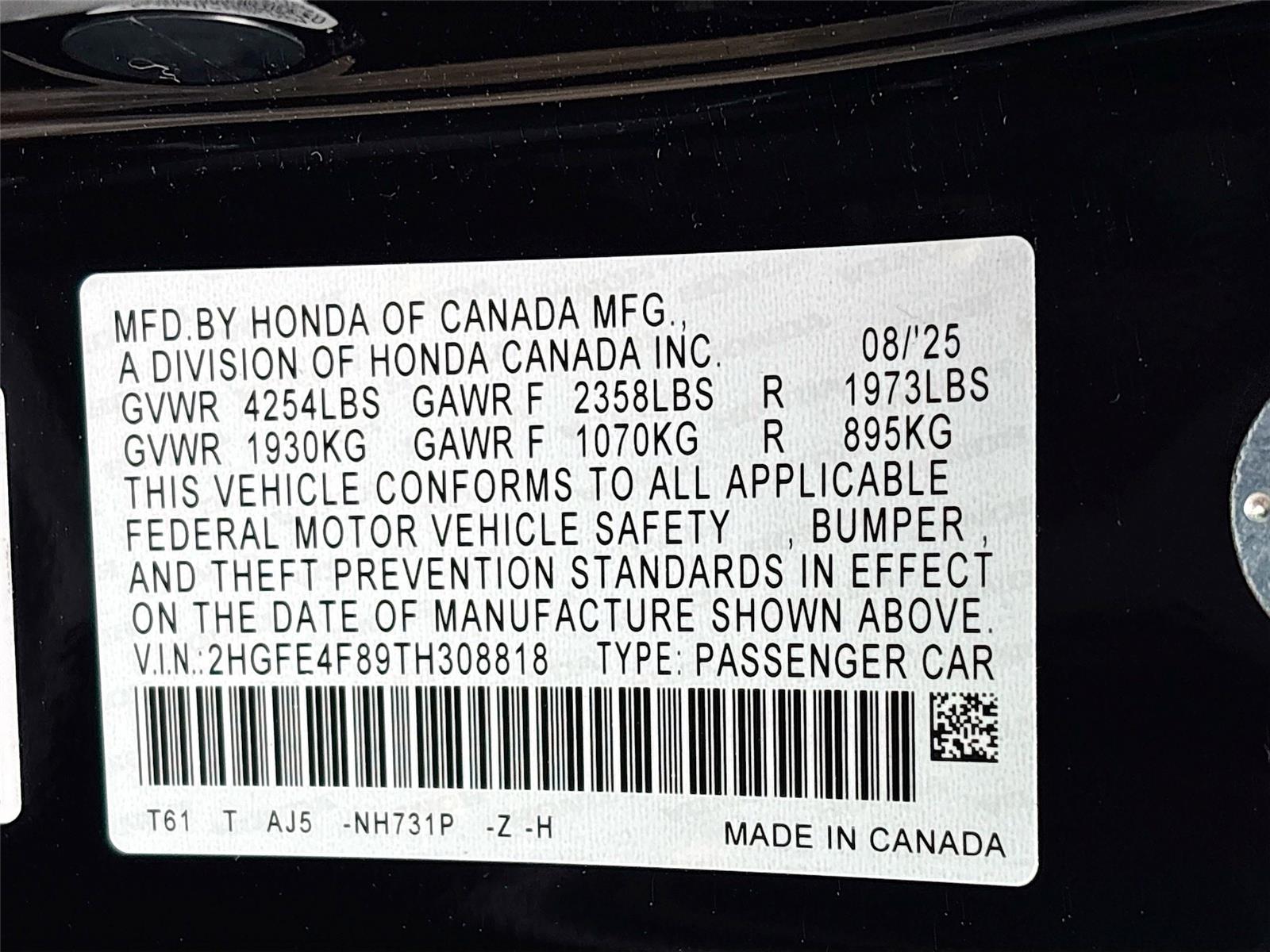 2026 Honda Civic Sedan Hybrid Sport