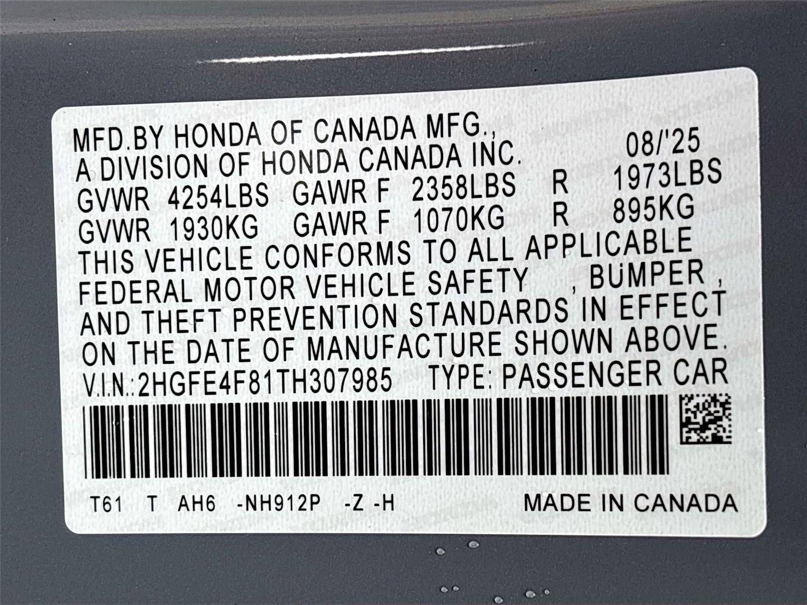 2026 Honda Civic Sedan Hybrid Sport