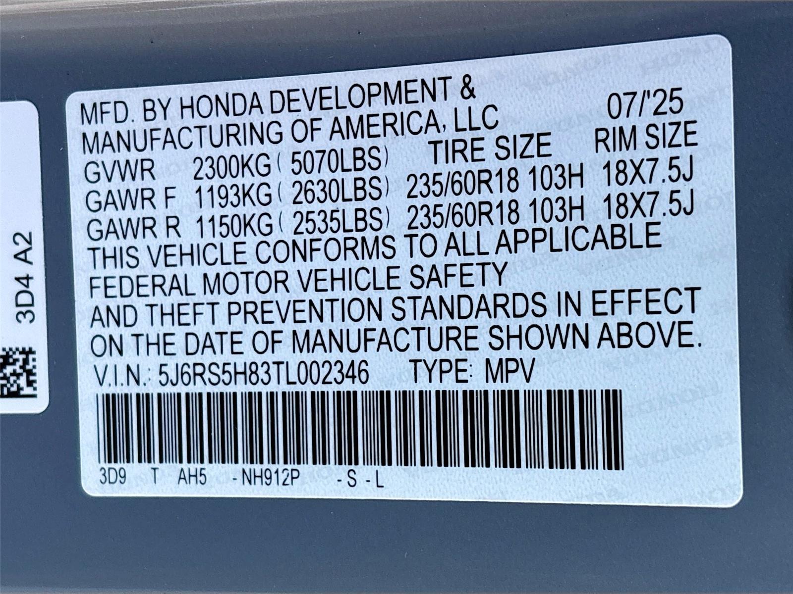 2026 Honda CR-V Hybrid Sport-L