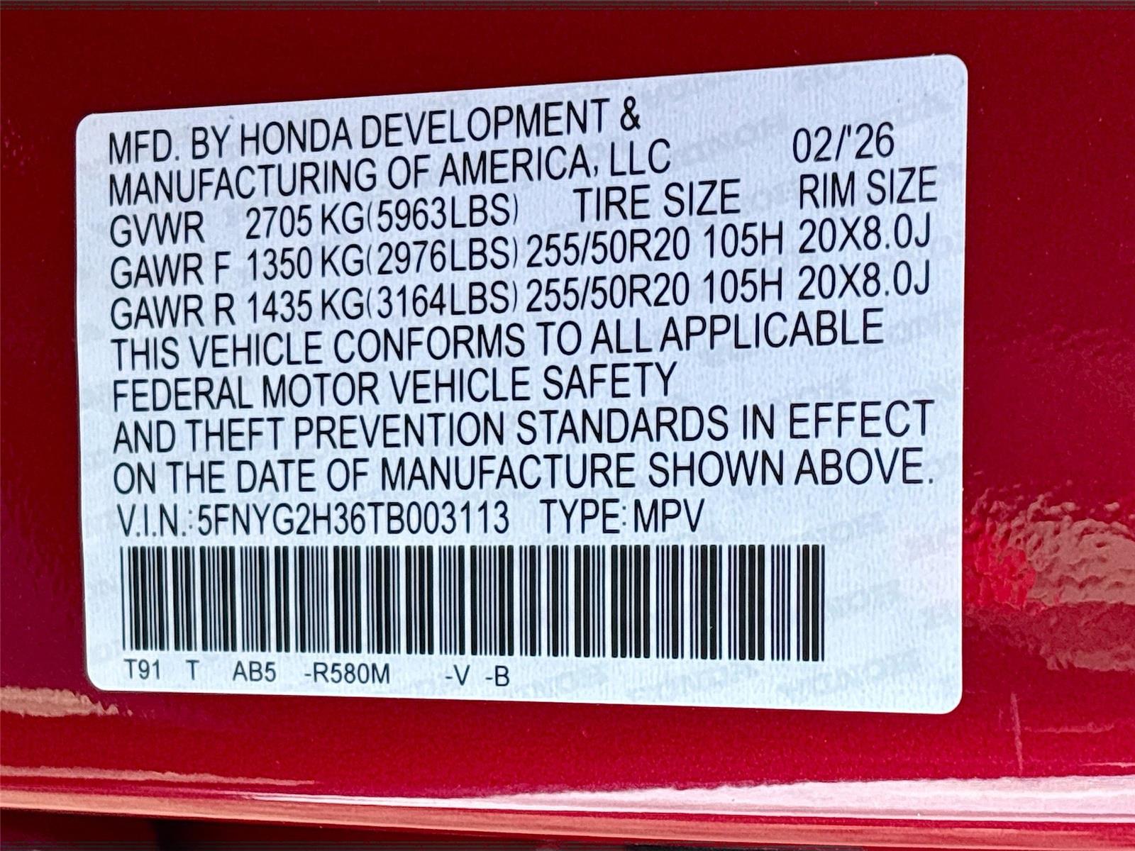 2026 Honda Pilot Sport