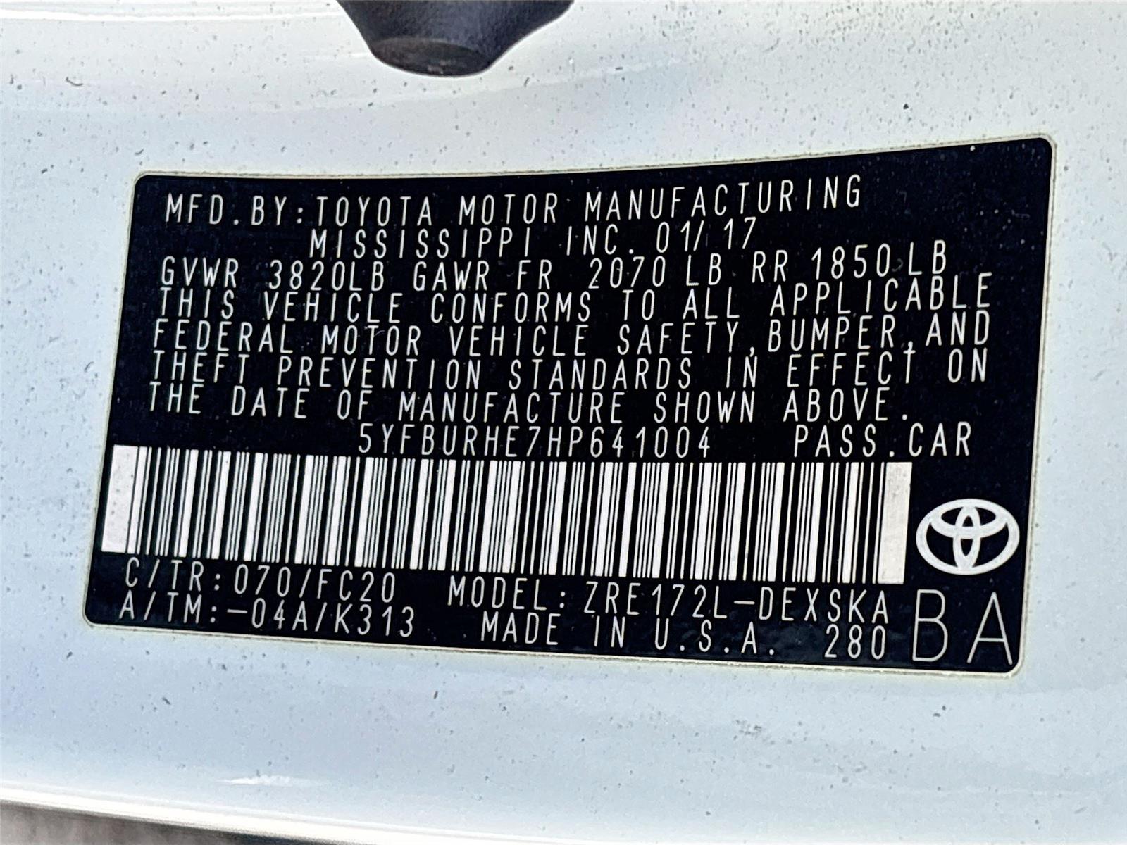 2017 Toyota Corolla SE