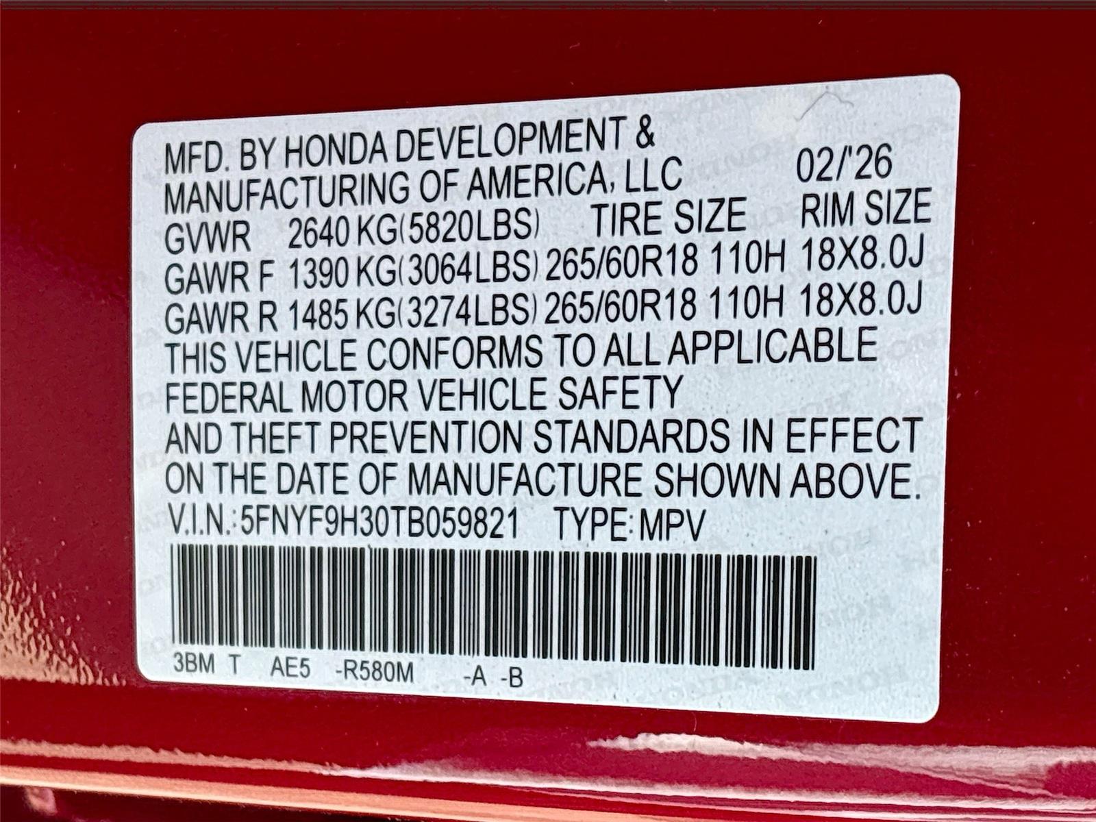 2026 Honda Passport RTL