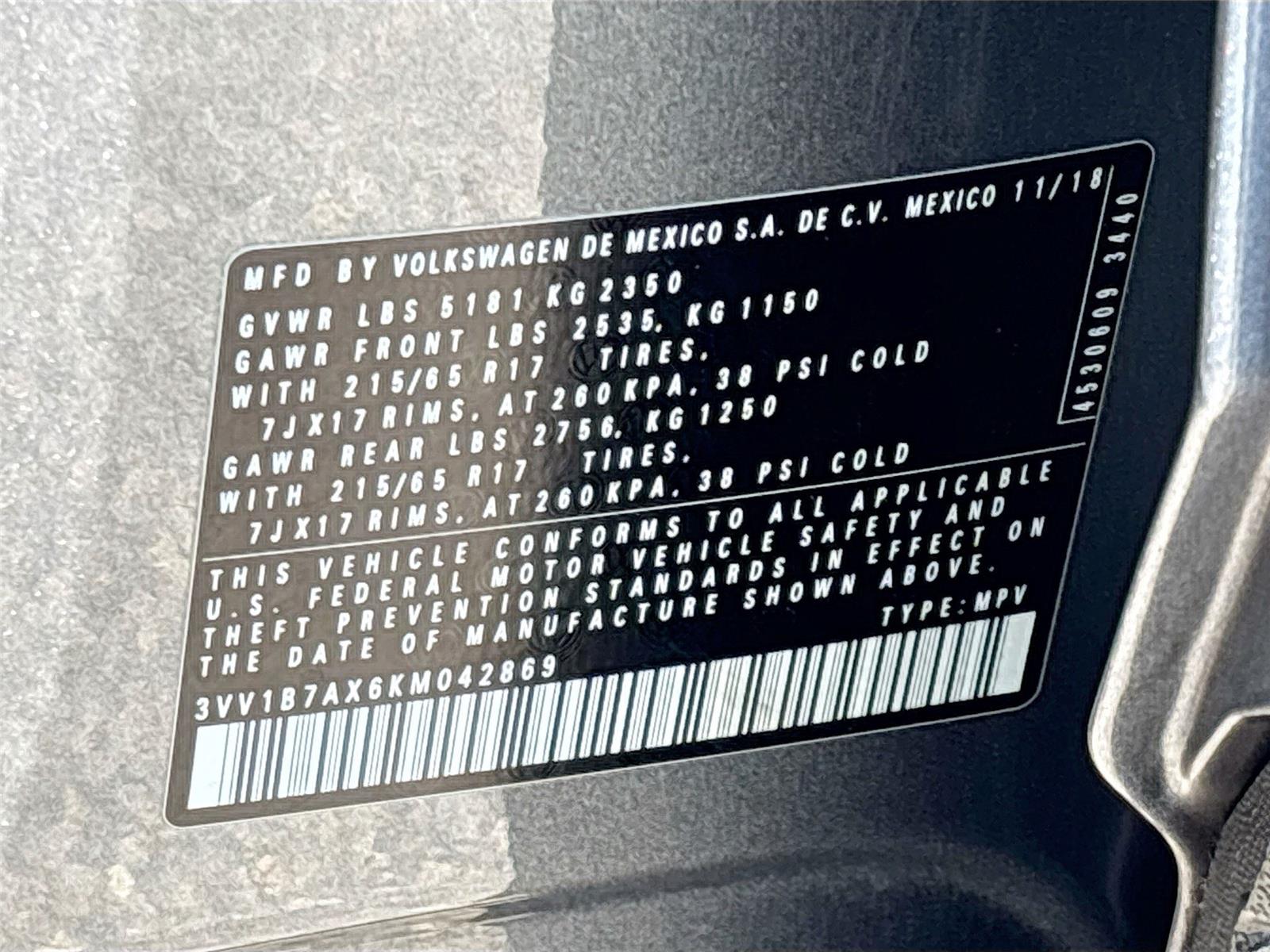 2019 Volkswagen Tiguan S