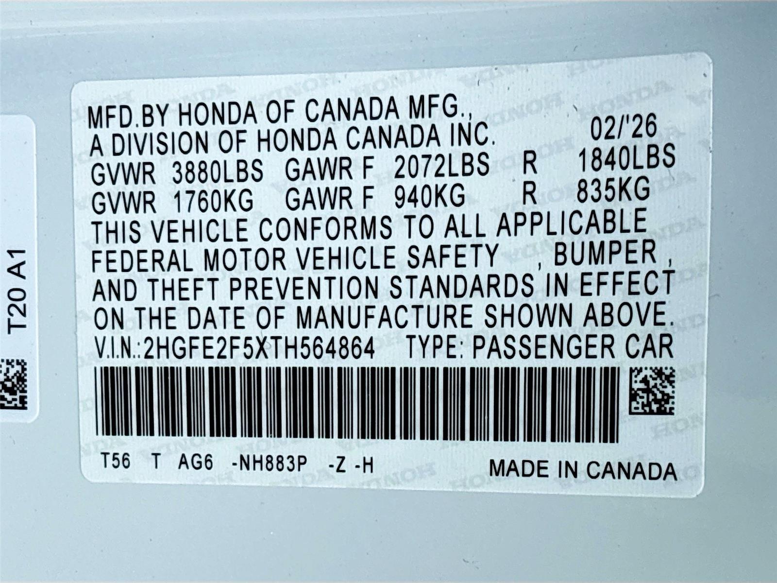 2026 Honda Civic Sport