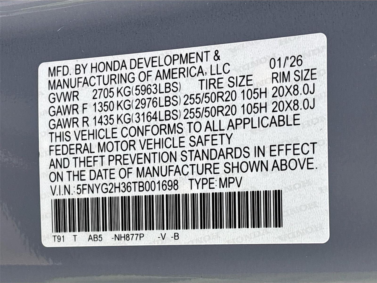 2026 Honda Pilot Sport