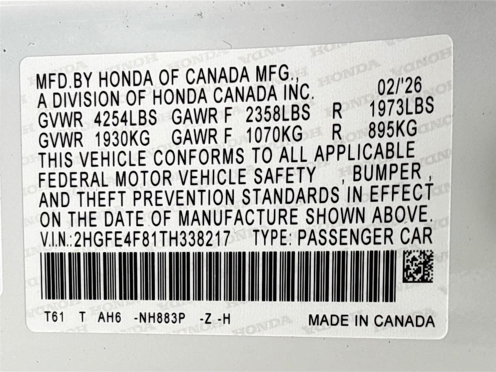 2026 Honda Civic Hybrid Sport