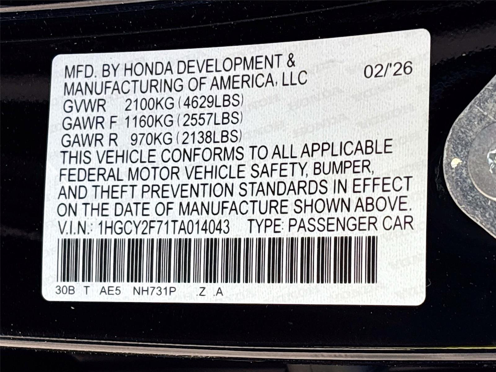 2026 Honda Accord Hybrid Sport-L