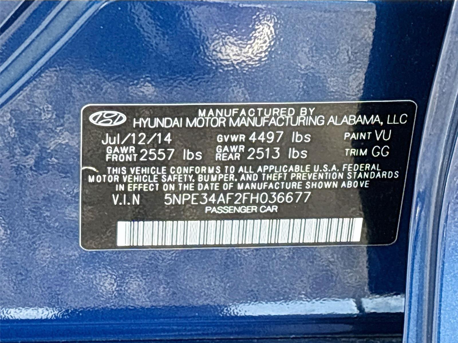 2015 Hyundai Sonata 2.4L Sport