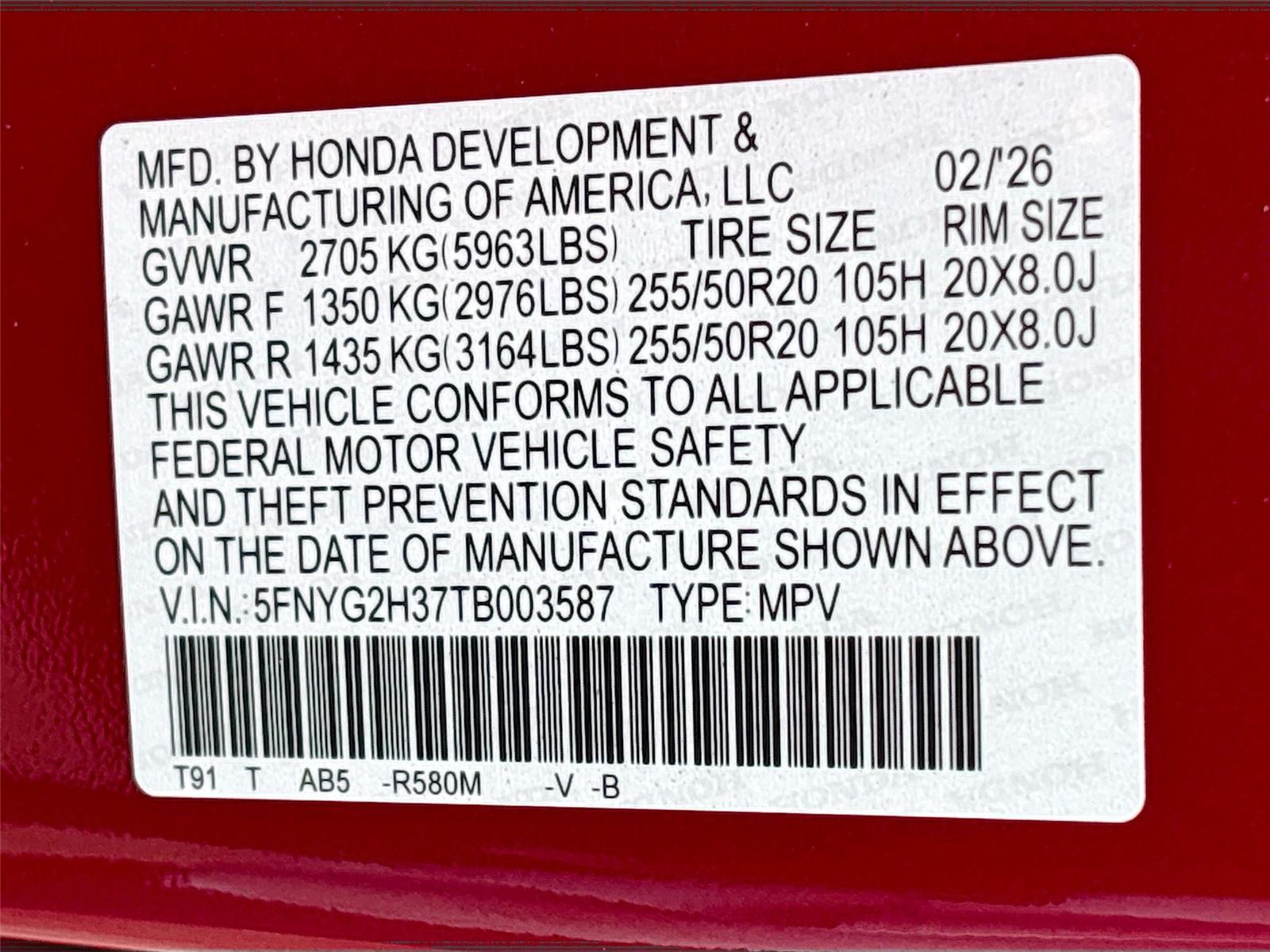 2026 Honda Pilot Sport