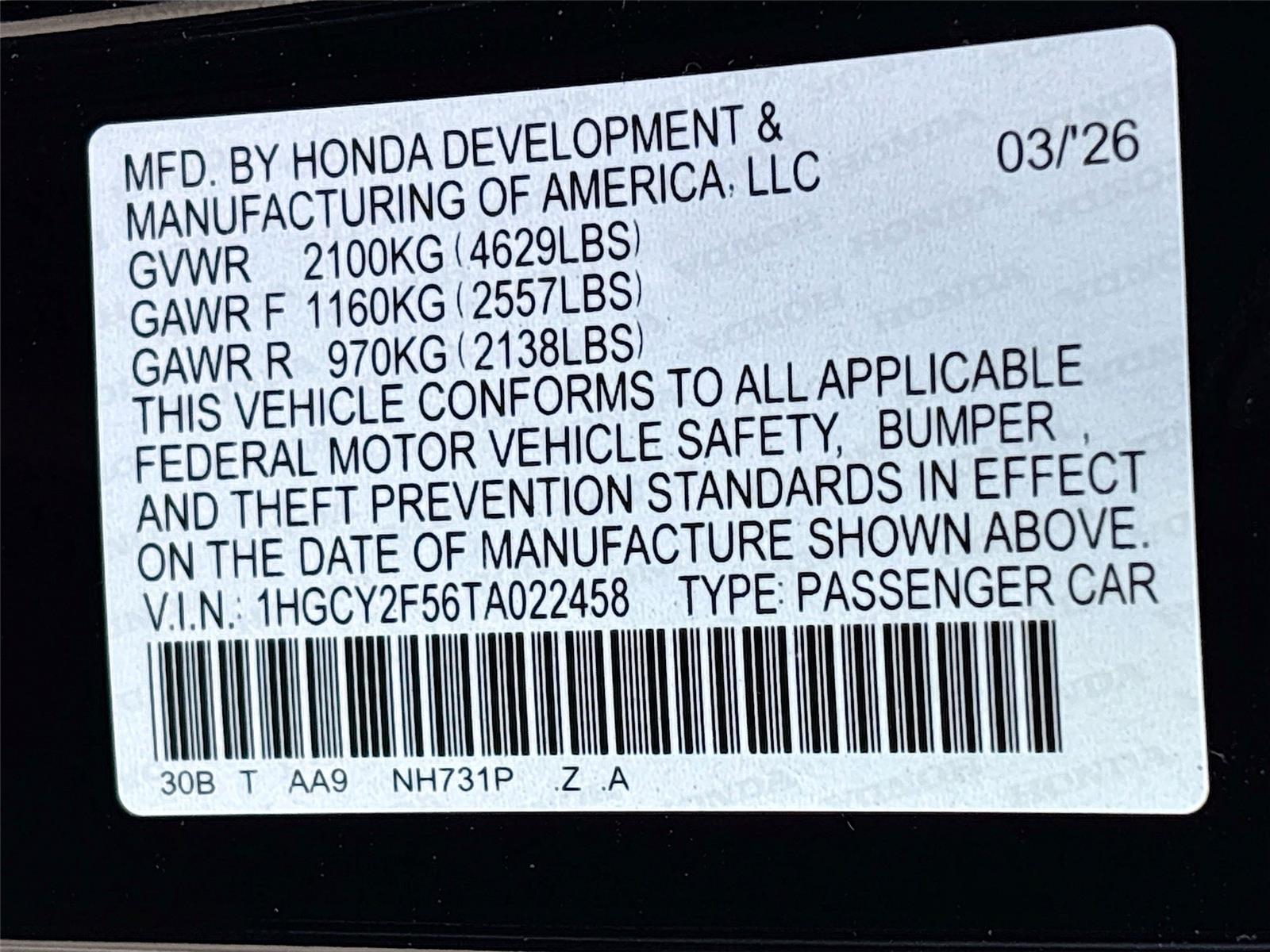 2026 Honda Accord Hybrid Sport