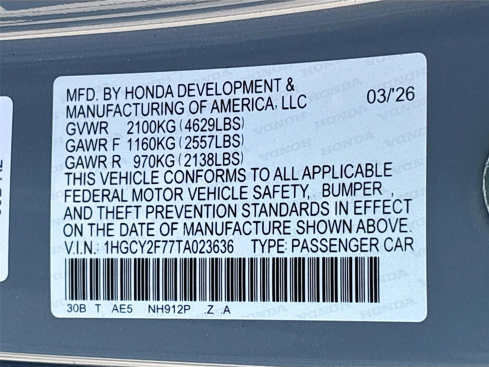 2026 Honda Accord Hybrid Sport-L