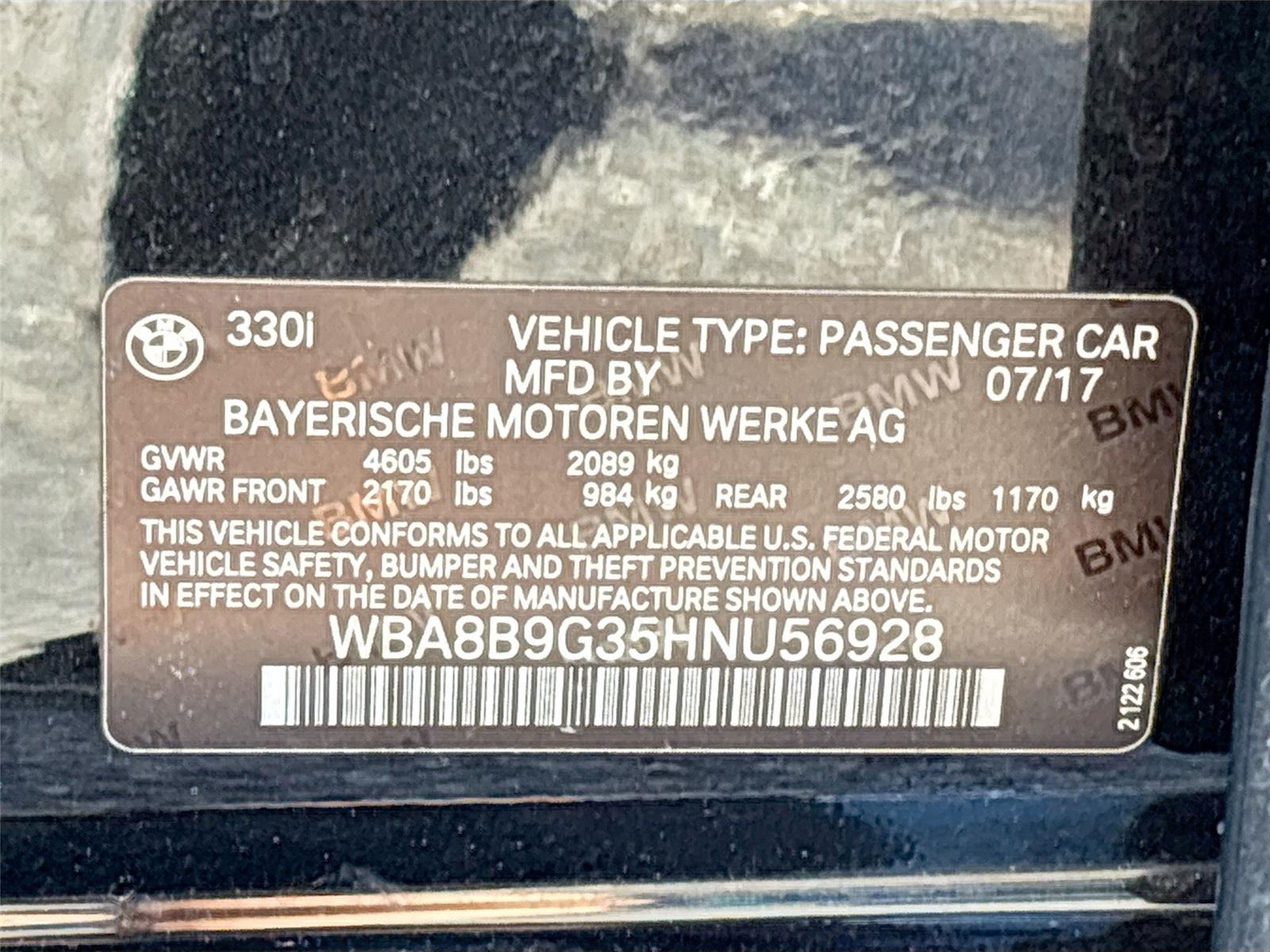 2017 BMW 3 Series 330i