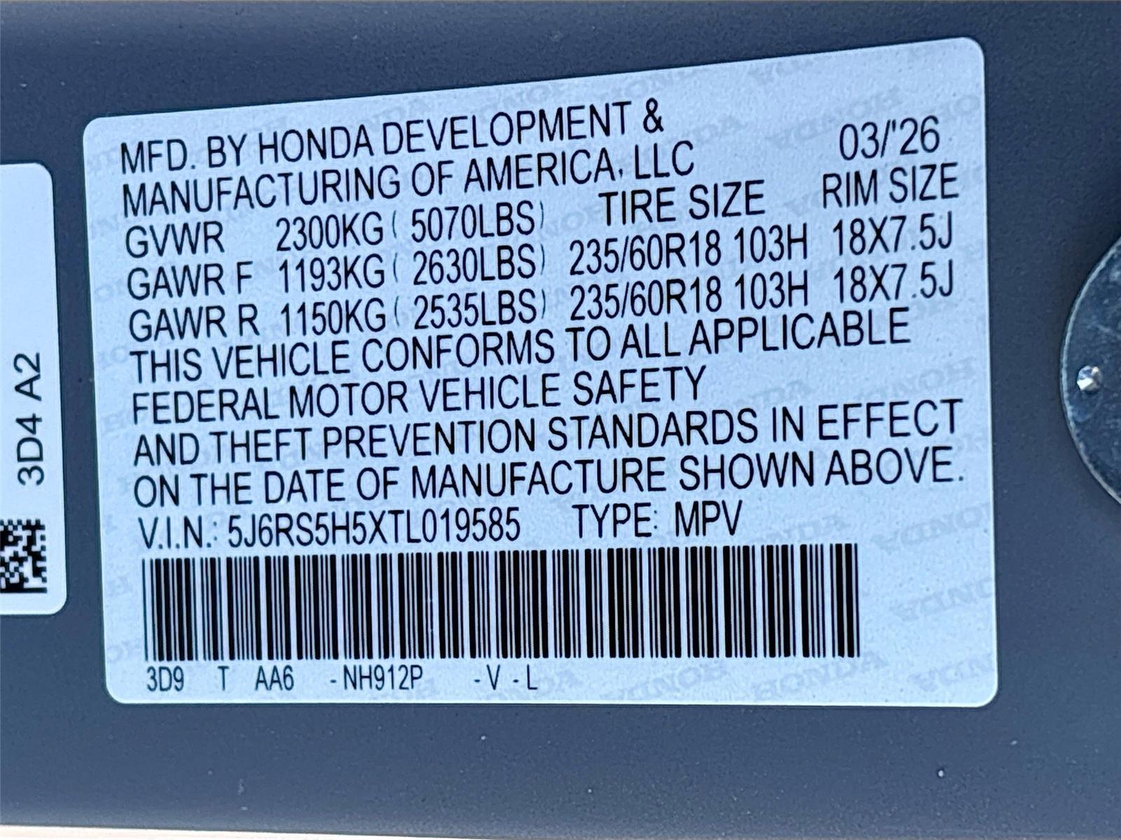 2026 Honda CR-V Hybrid Sport