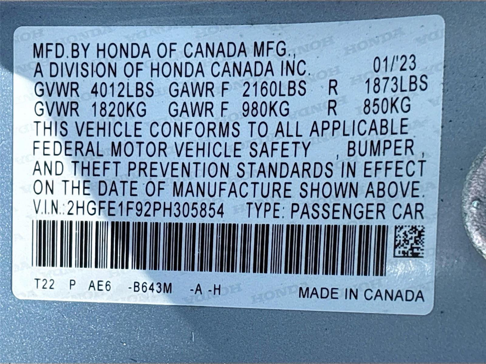 2023 Honda Civic Touring