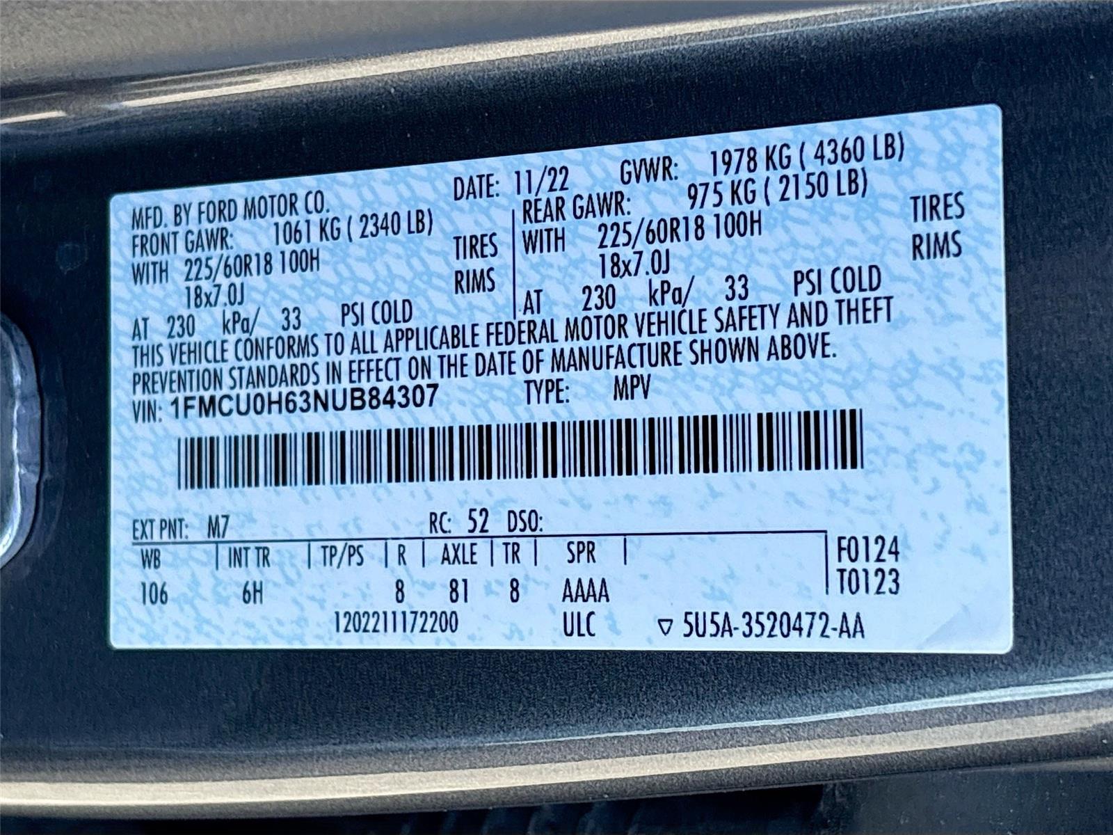 2022 Ford Escape SEL