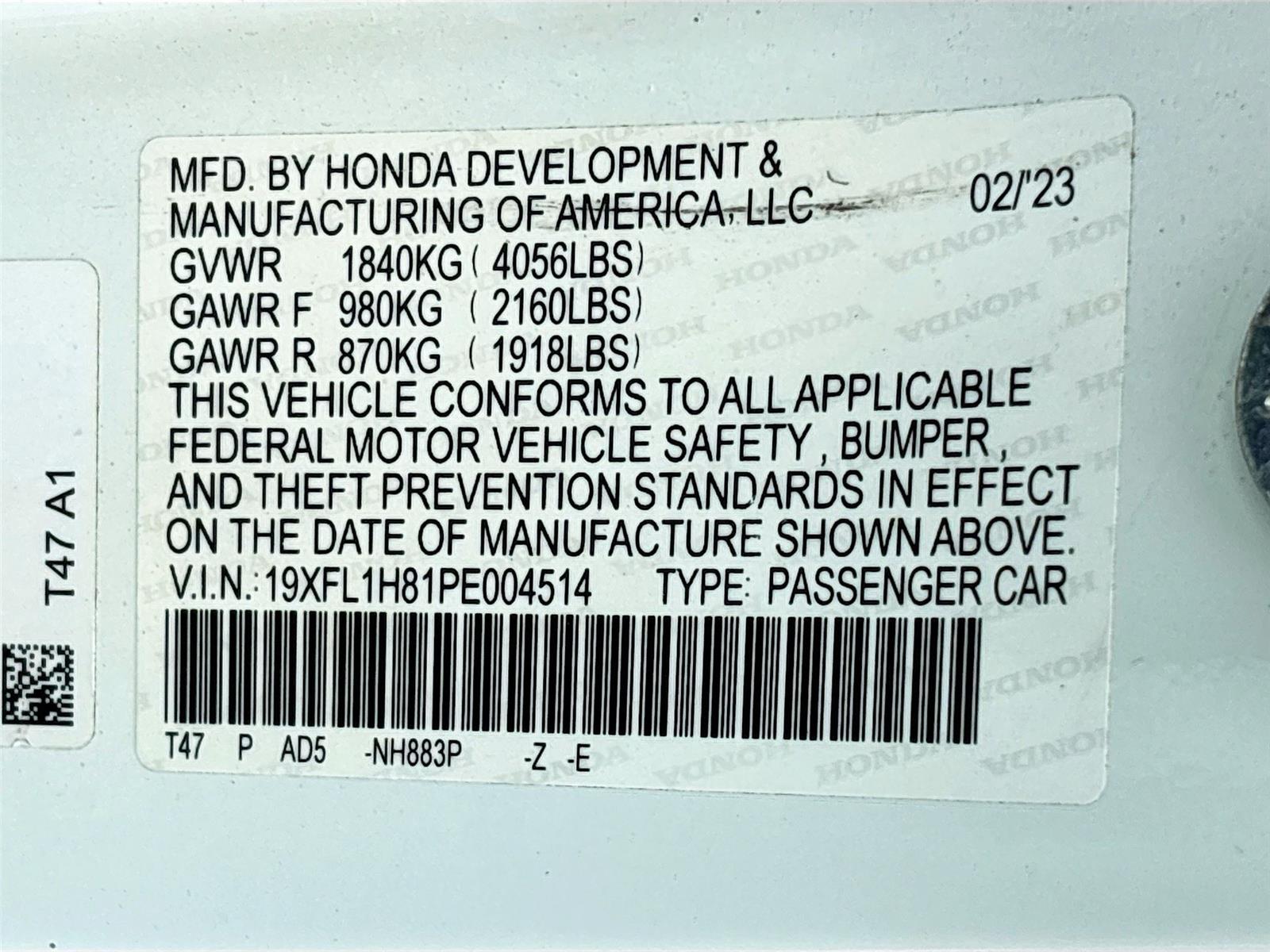 2023 Honda Civic Sport Touring