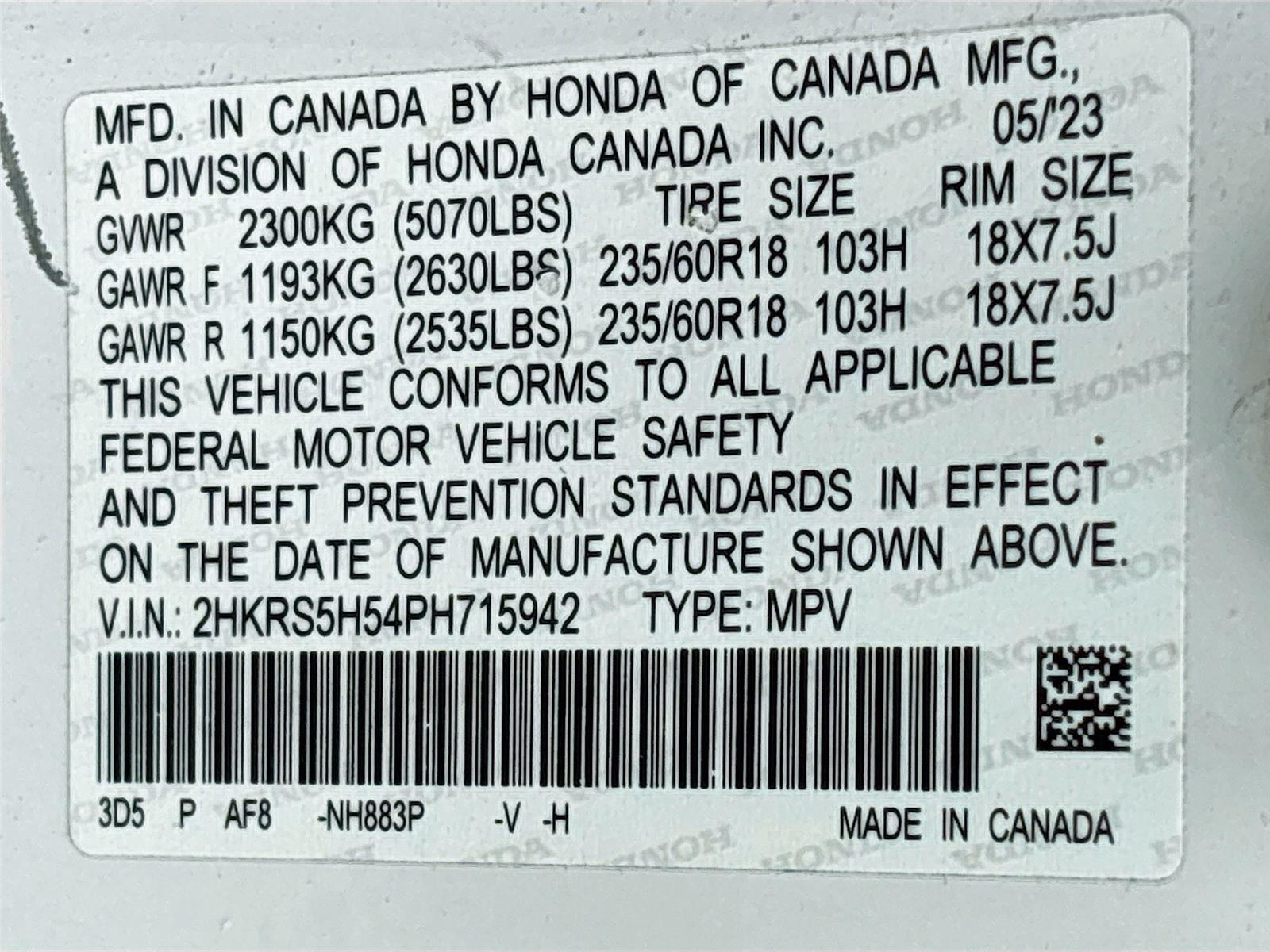 2023 Honda CR-V Hybrid Sport