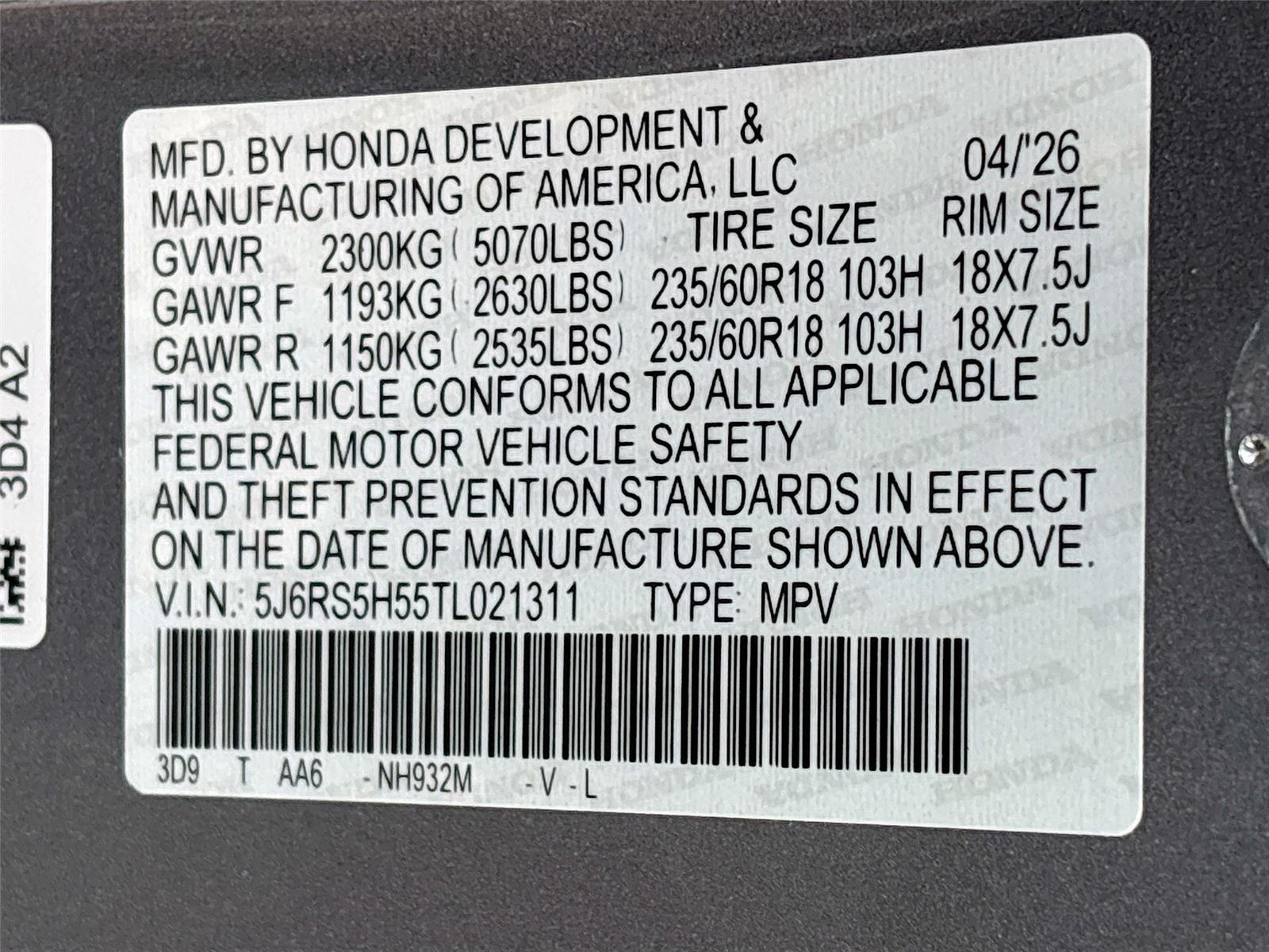 2026 Honda CR-V Hybrid Sport
