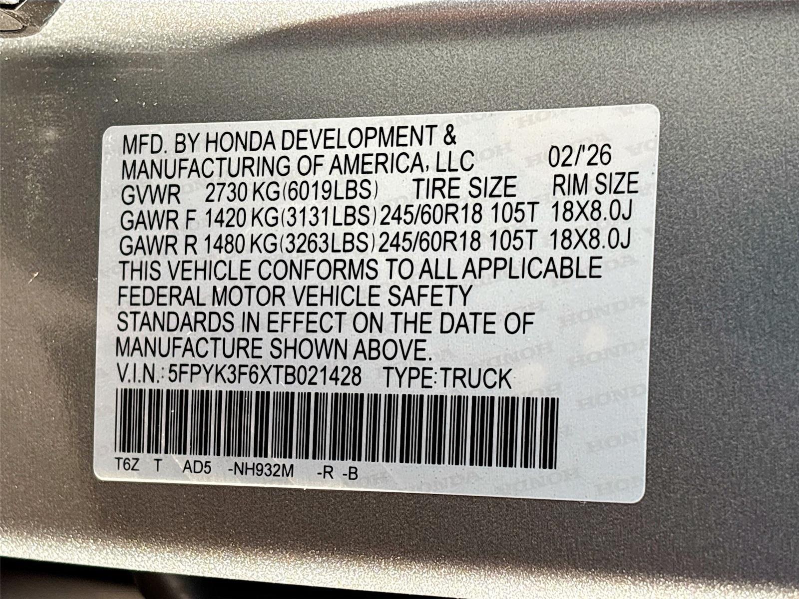2026 Honda Ridgeline TrailSport
