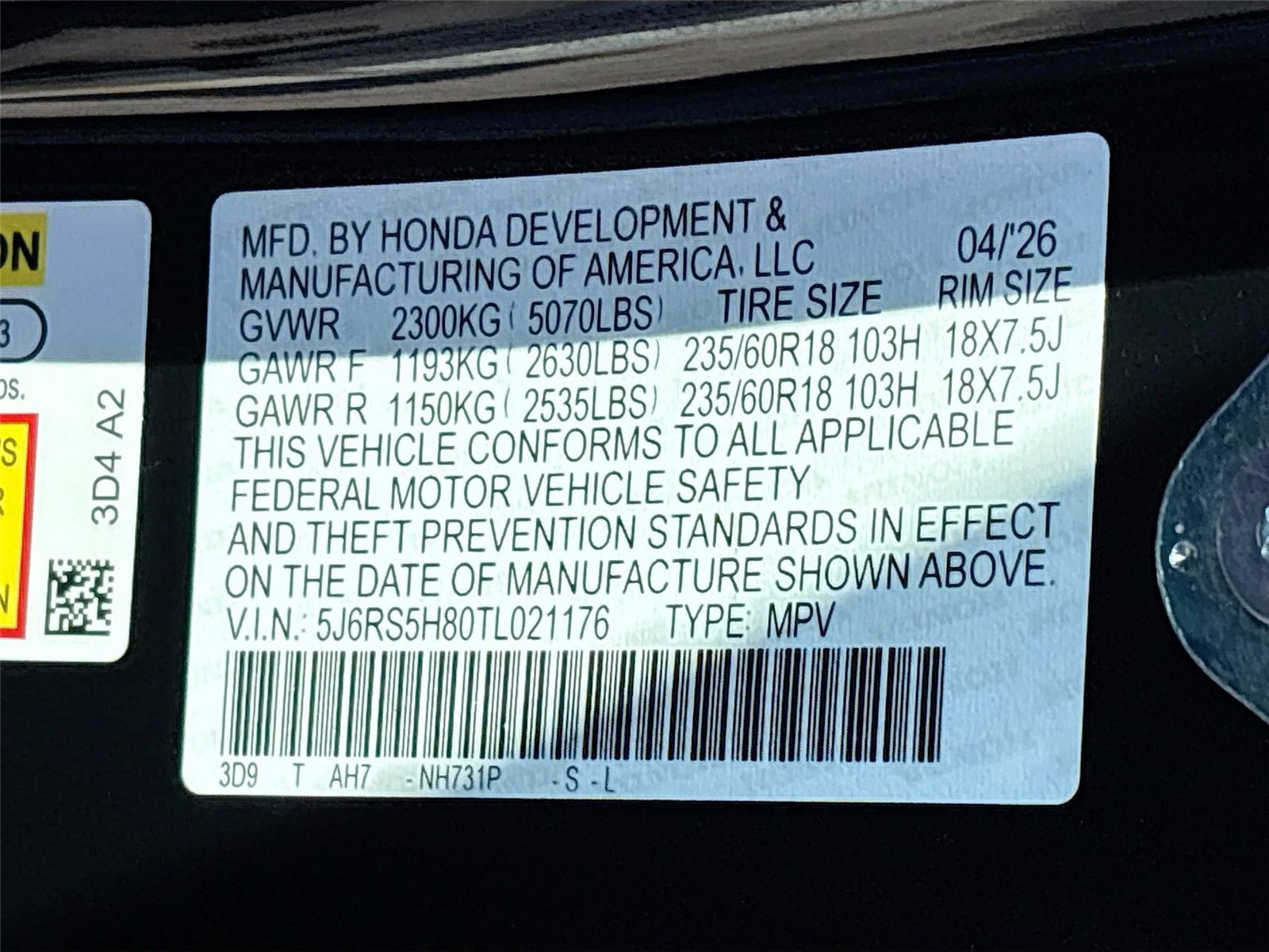 2026 Honda CR-V Hybrid Sport-L