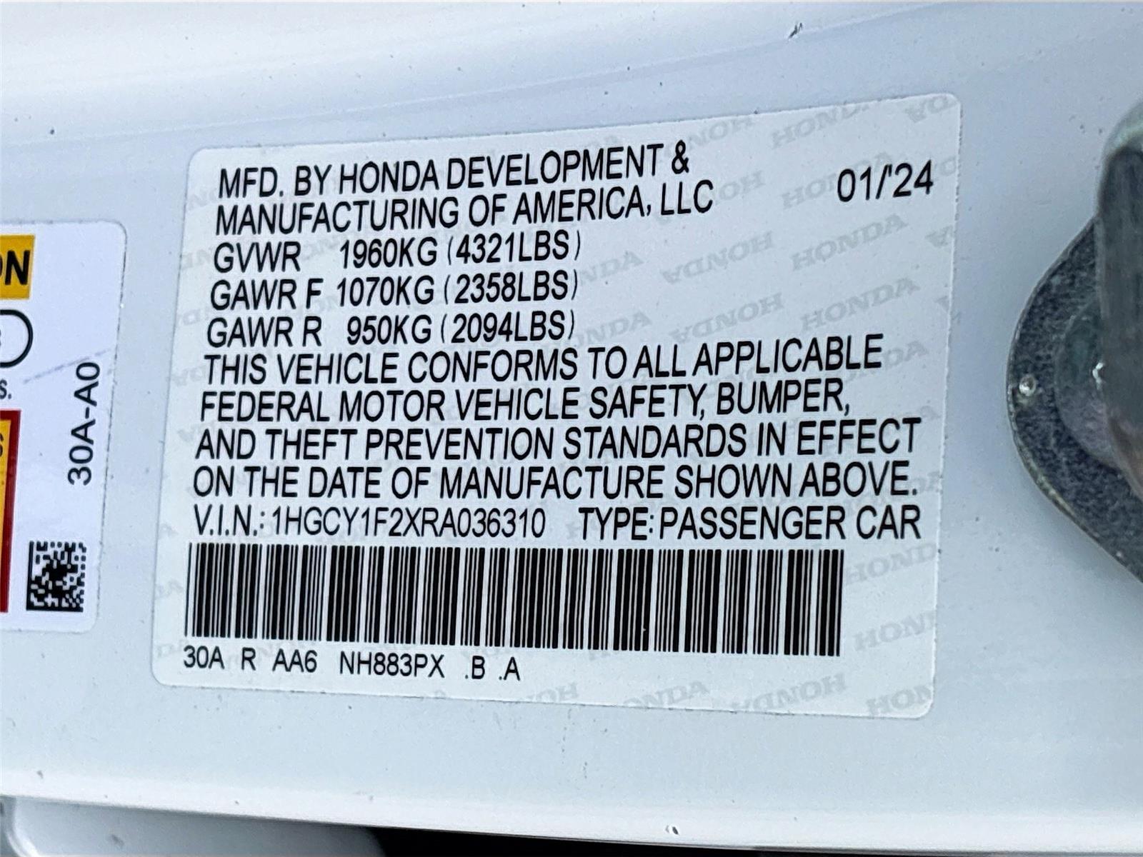 2024 Honda Accord Sedan LX