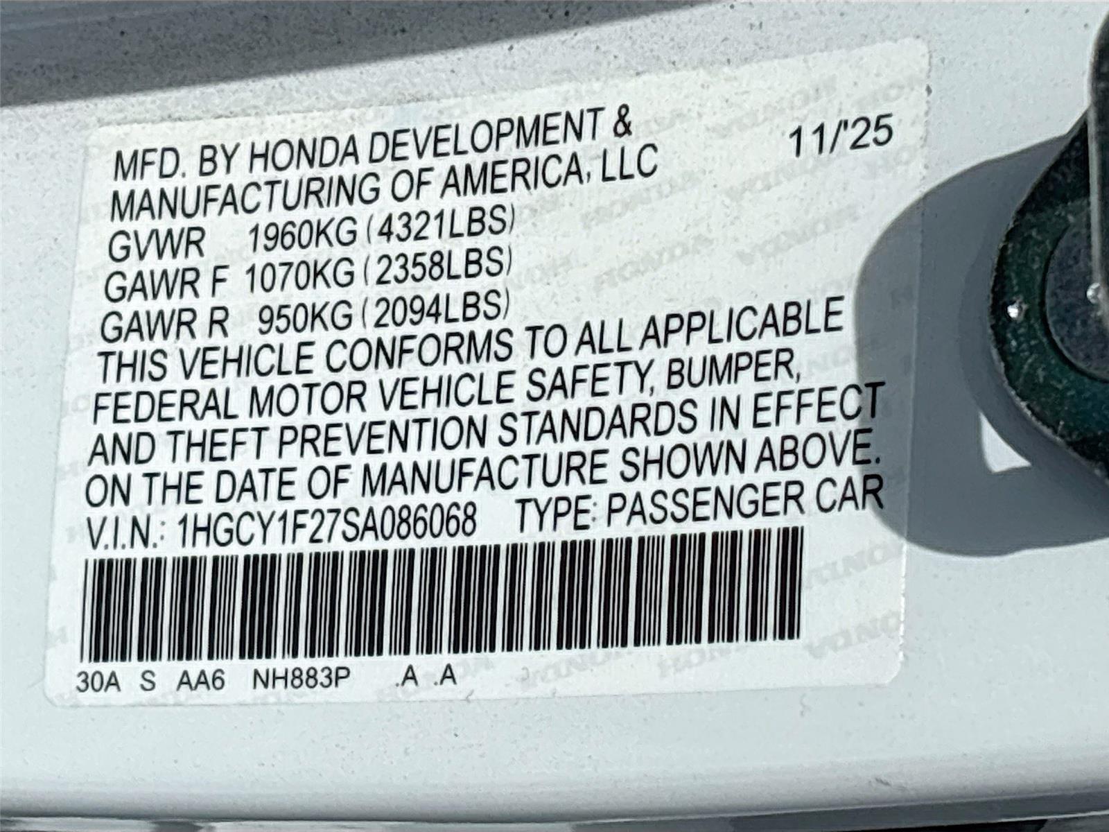 2025 Honda Accord Sedan LX