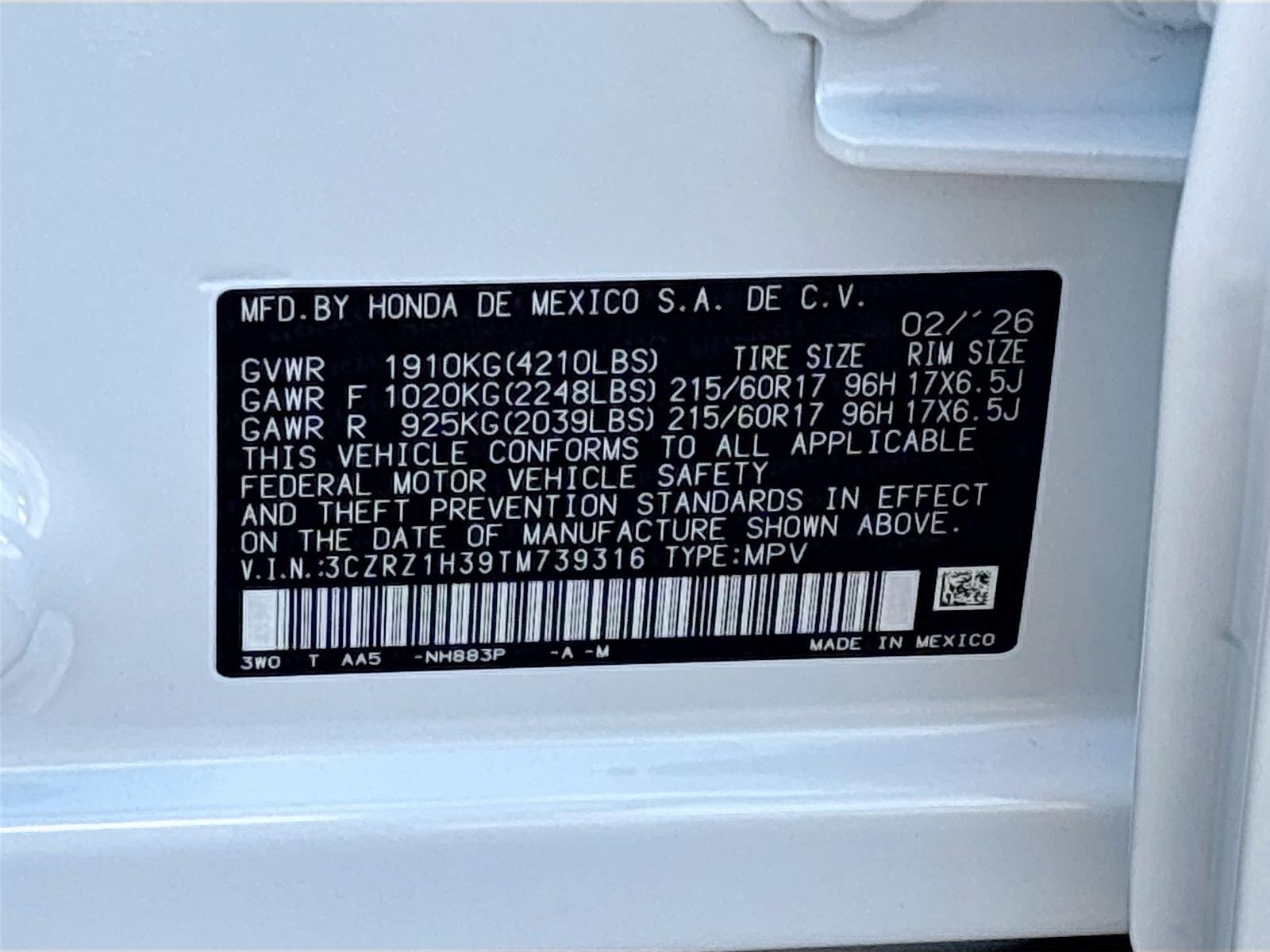 2026 Honda HR-V LX