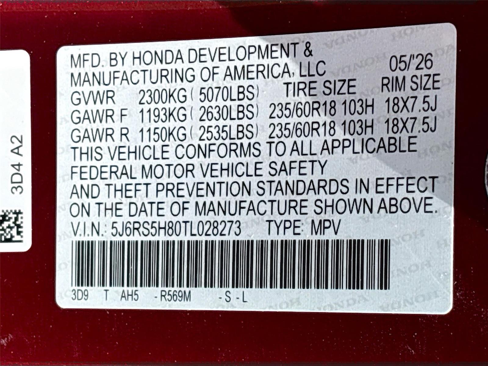 2026 Honda CR-V Hybrid Sport-L