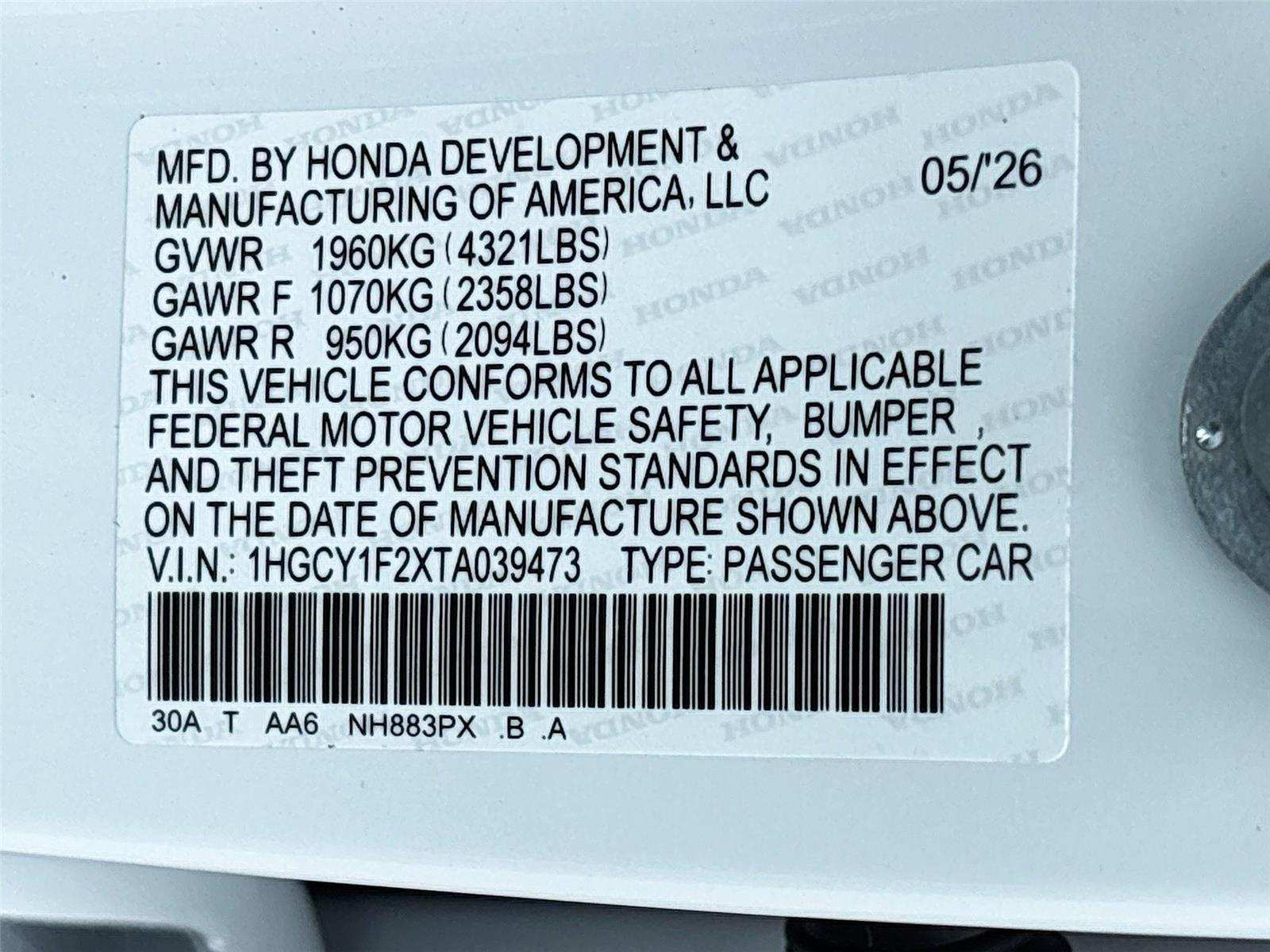 2026 Honda Accord Sedan LX