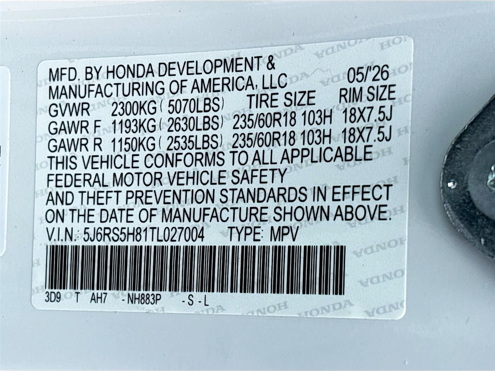 2026 Honda CR-V Hybrid Sport-L
