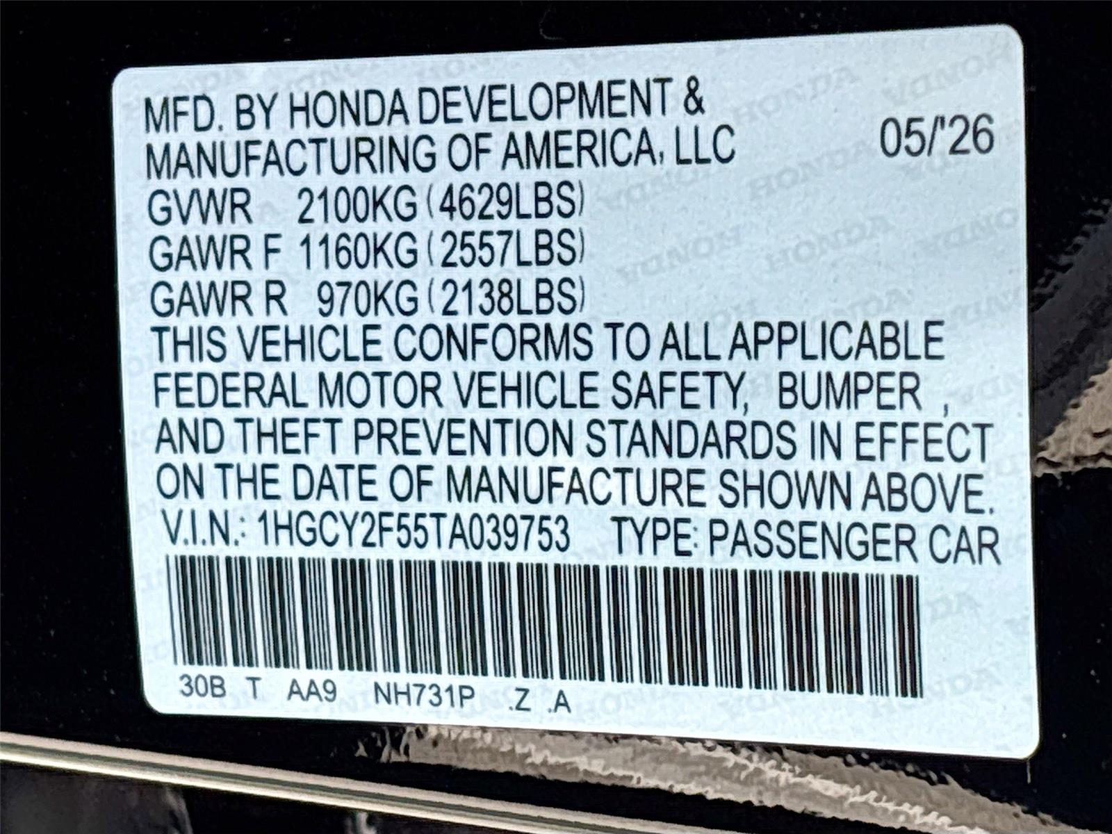 2026 Honda Accord Hybrid Sport