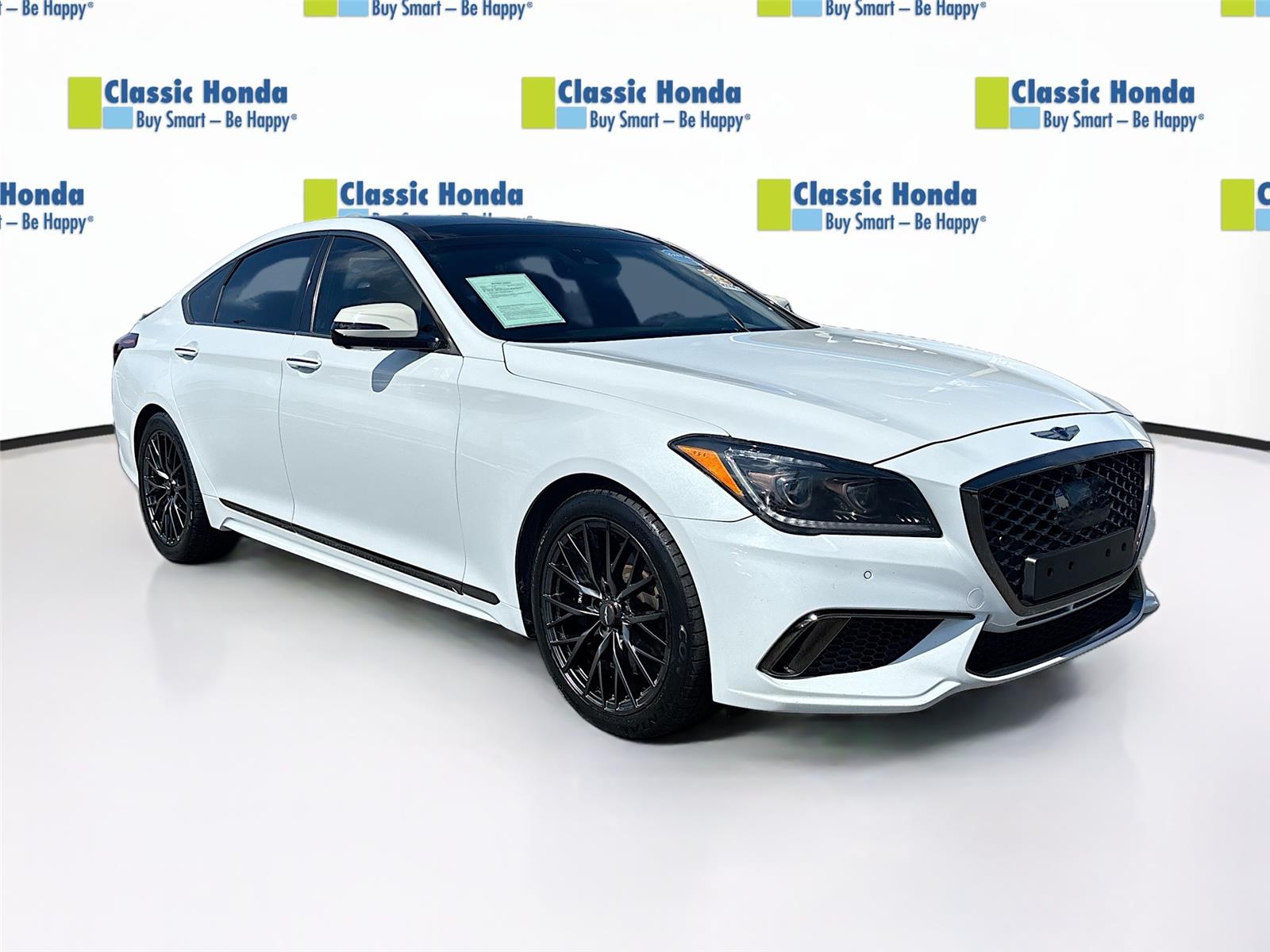 Casablanca White 2018 Genesis G80 3.3T Sport Sedan Rear-Wheel Drive Automatic