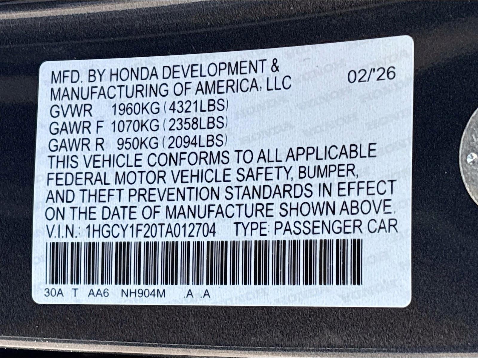 2026 Honda Accord Sedan LX