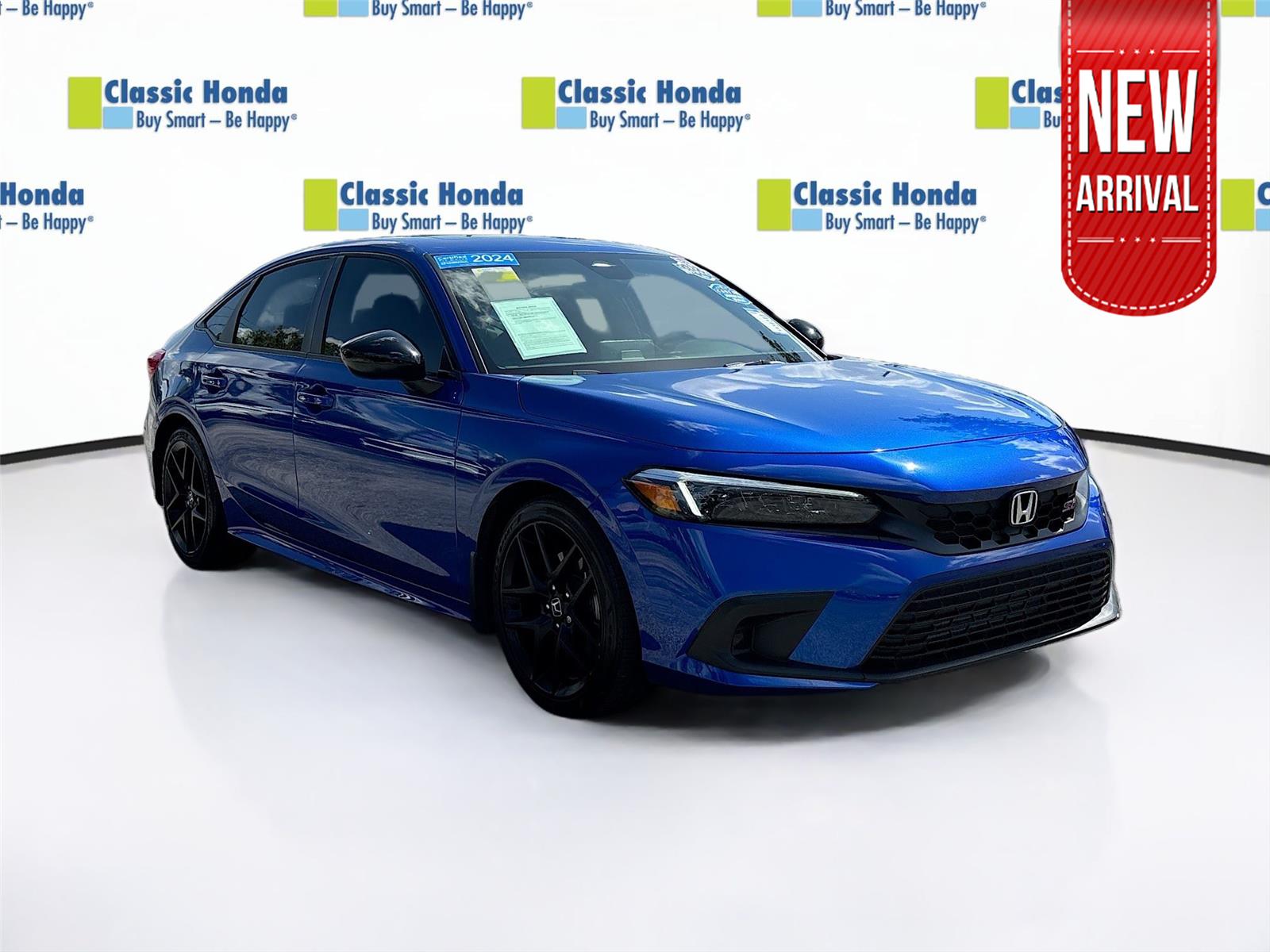 Aegean Blue Metallic 2024 Honda Civic Sedan Front-Wheel Drive Manual