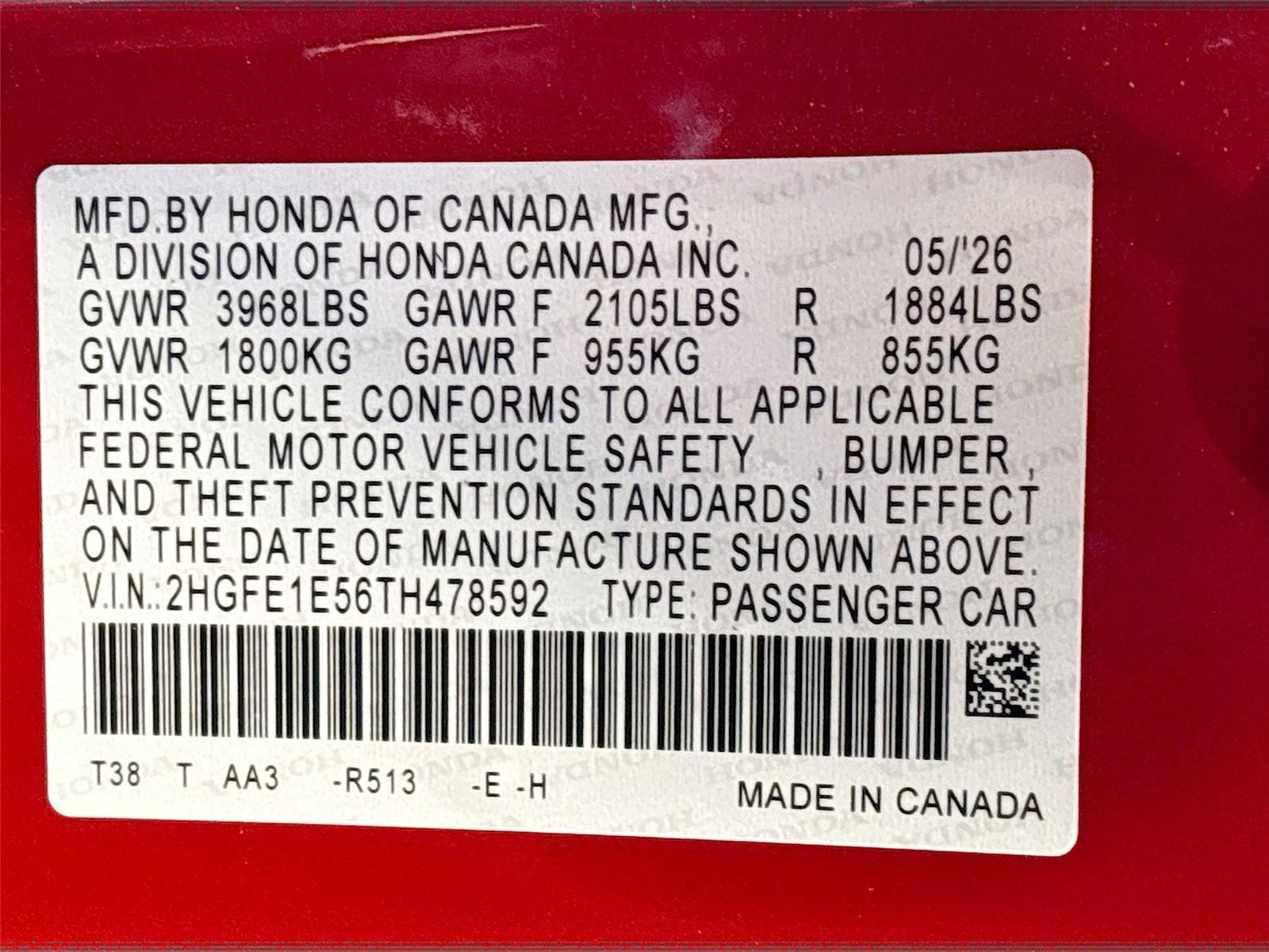 2026 Honda Civic Si