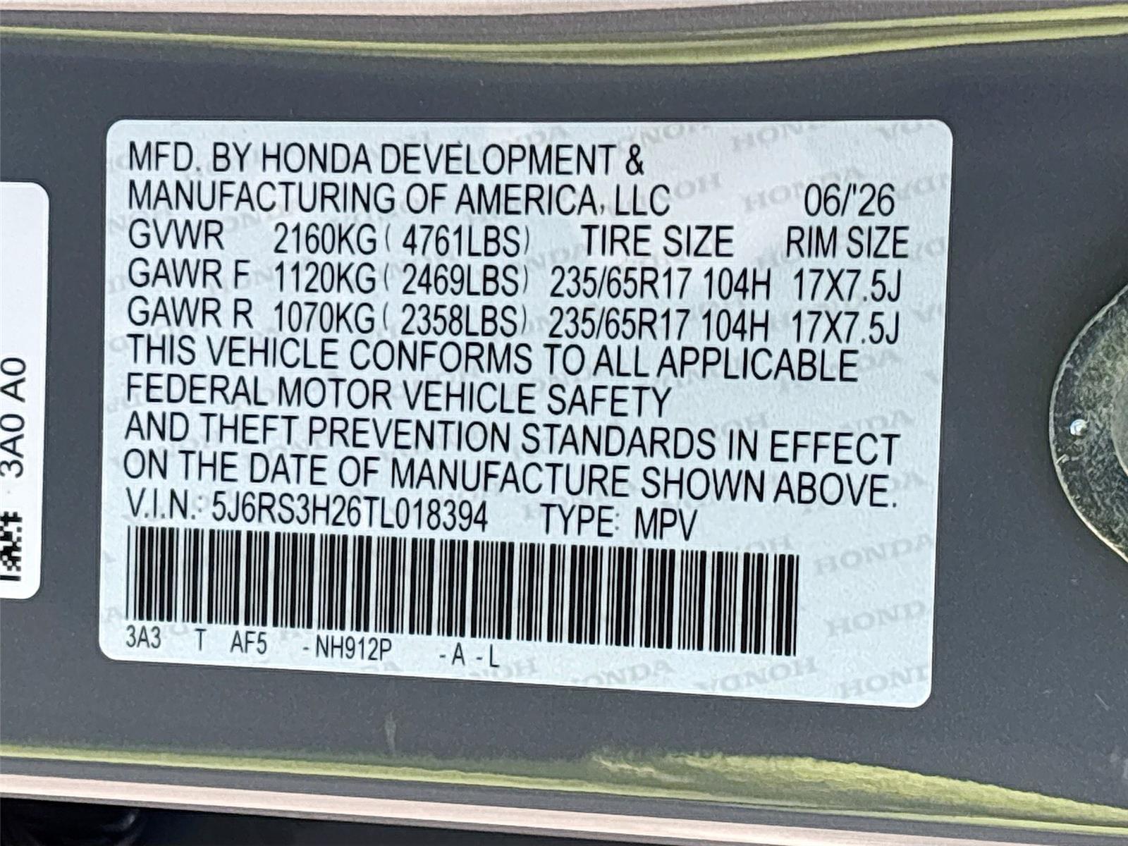 2026 Honda CR-V LX