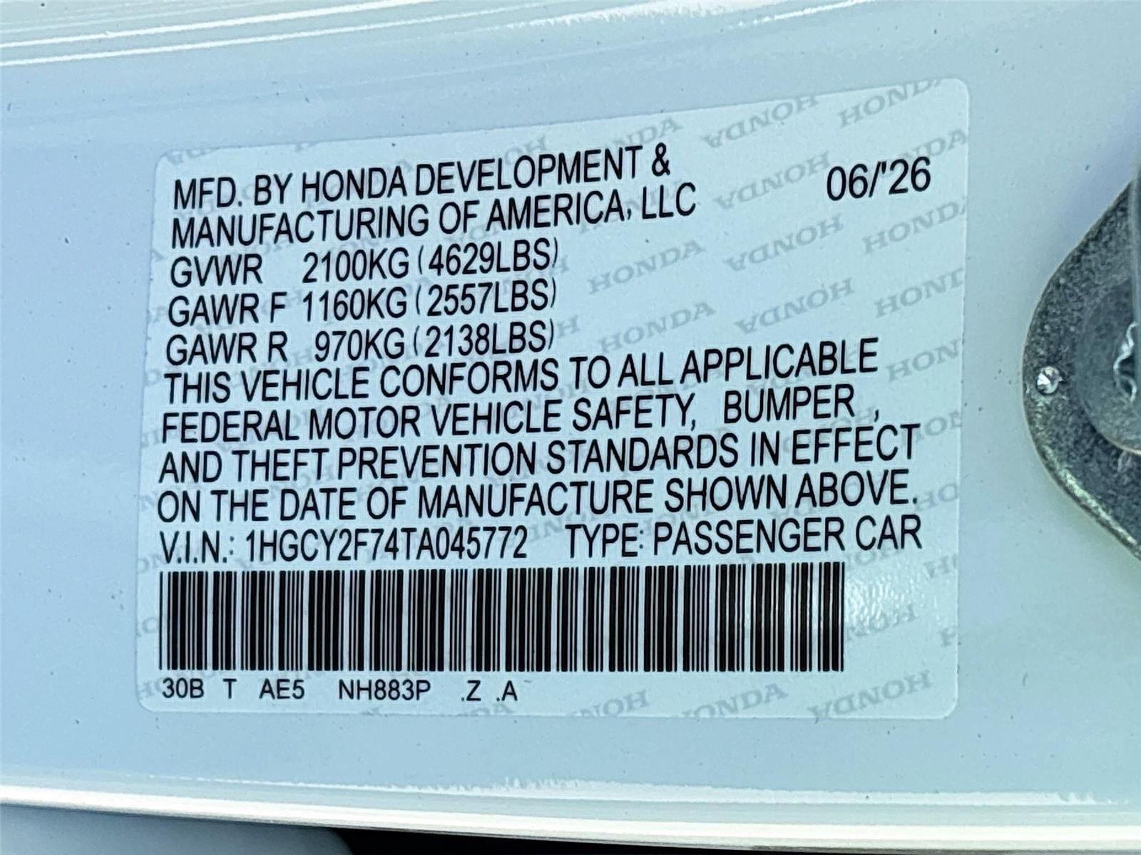 2026 Honda Accord Hybrid Sport-L